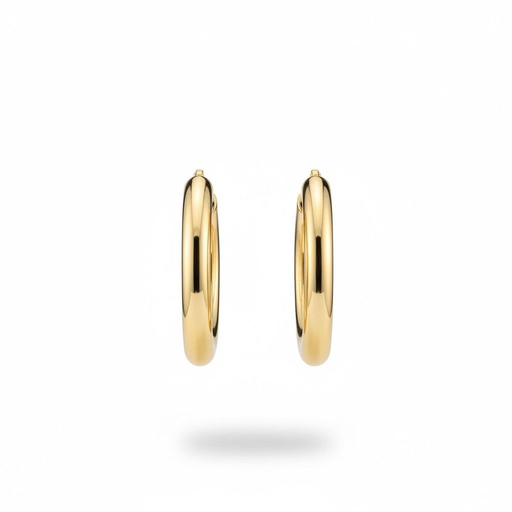 Other And Now This 18K Gold Over Brass Hoop Earrings Size ONE SIZE - 2 Thumbnail