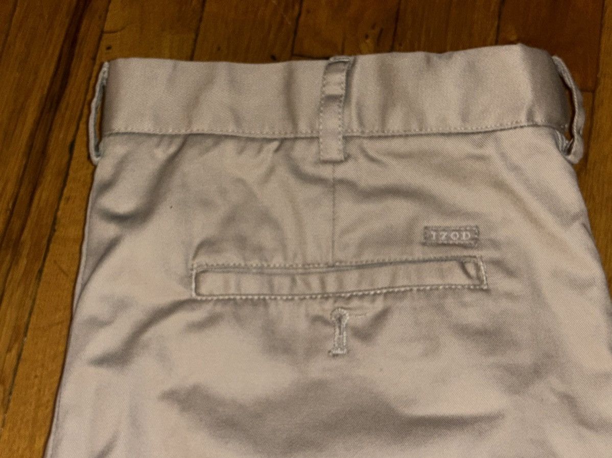 Designer Izod Mens 38x29 Tan Pleated Cuffed Straight Leg 100% Cotton Size US 34 / EU 50 - 8 Thumbnail