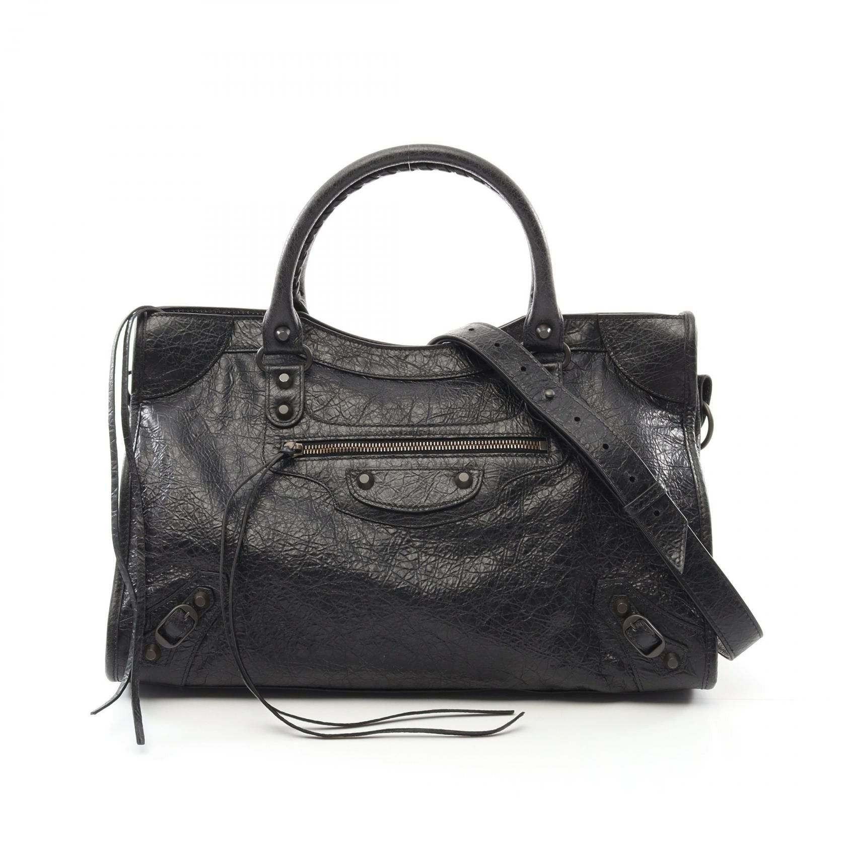Balenciaga Balenciaga City Medium Handbag Leather Black Size ONE SIZE - 1 Thumbnail