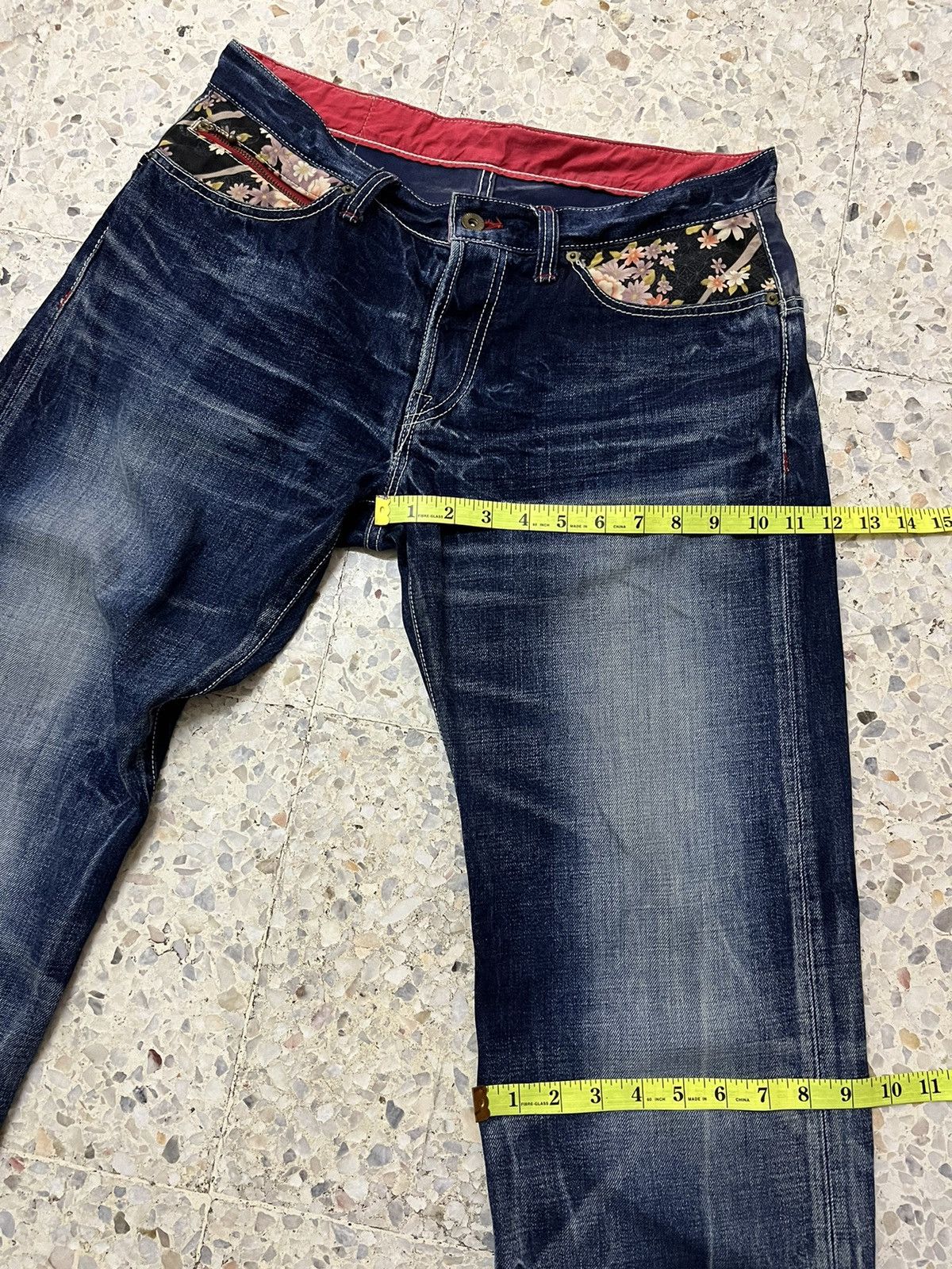 Japanese Brand Japanese brand Eternal distressed denim sakura design Size US 33 - 13 Thumbnail