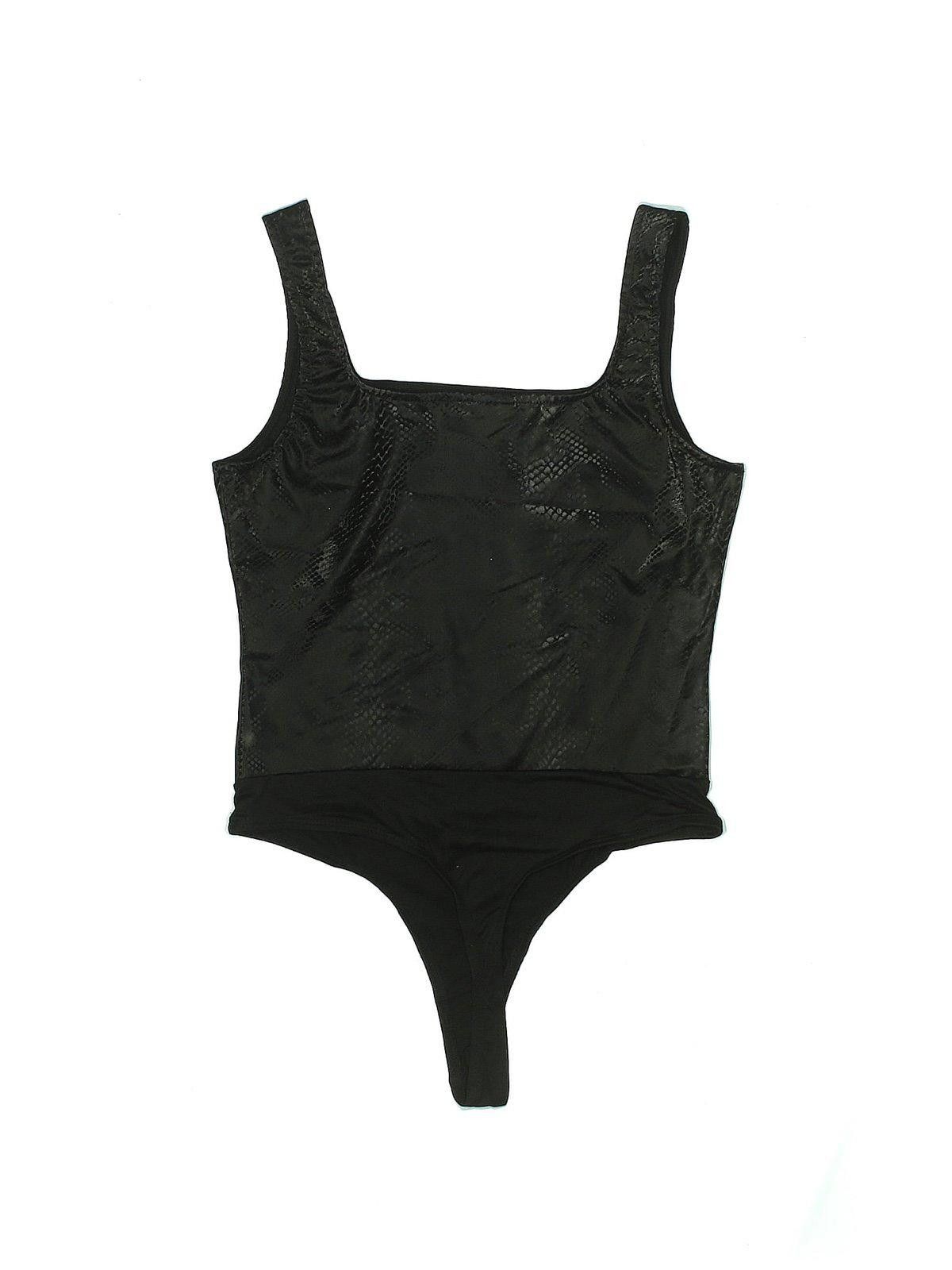 Designer Paterned Black Just Polly Bodysuit Size L / US 10 / IT 46 - 2 Thumbnail