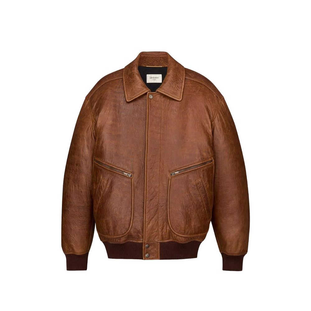 Saint Laurent Paris Saint Laurent BROWN Jackets - Bomber Jackets Size S / US 4 / IT 40 - 1 Thumbnail