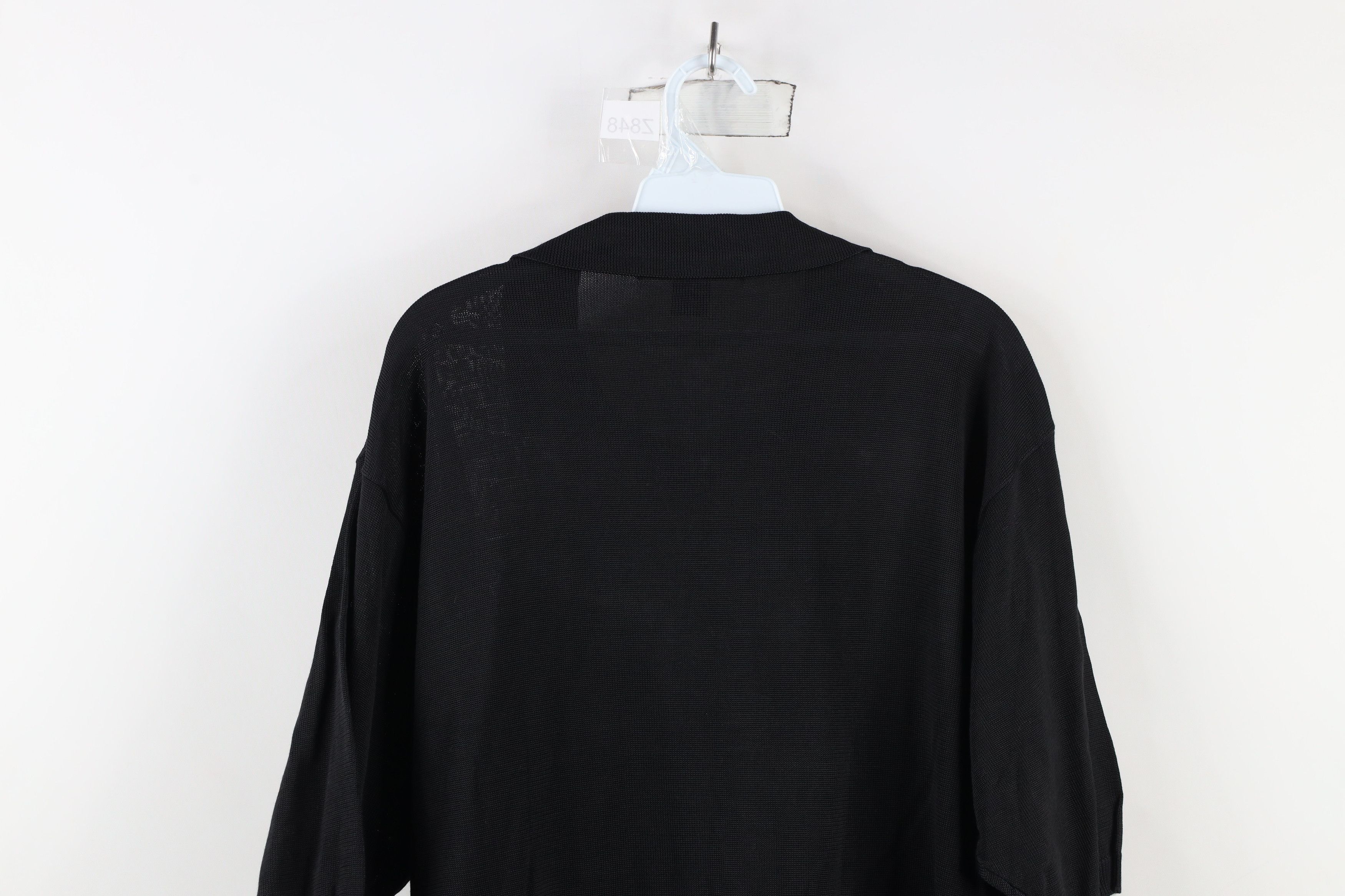 Vintage Deadstock Vintage 90s Streetwear Knit Collared Polo Black Size US XXL / EU 58 / 5 - 10 Thumbnail