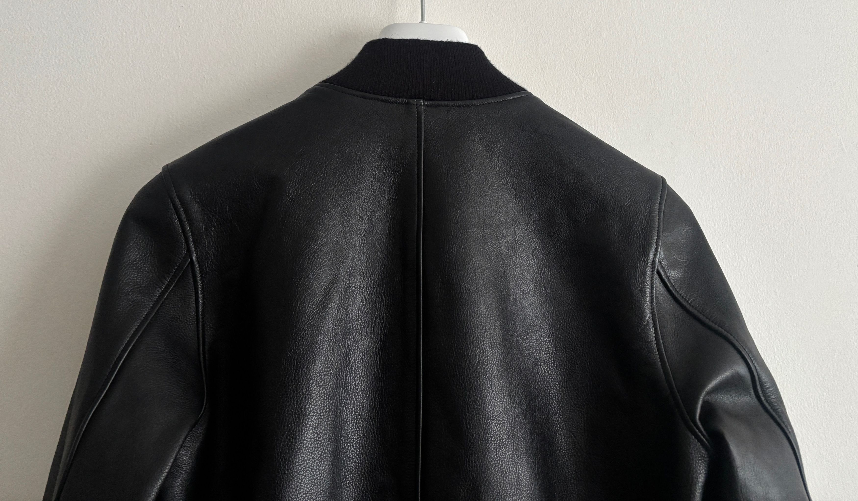 Roots $580 Black Pebbled Leather Bomber Jacket - 6 Size M / US 6-8 / IT 42-44 - 9 Thumbnail