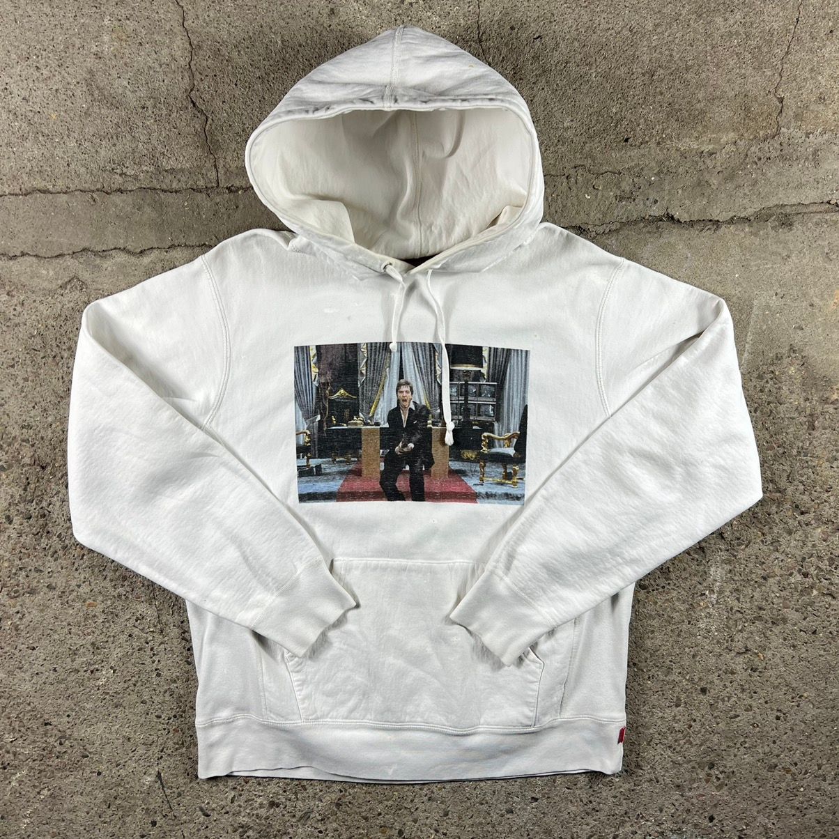 Pre-owned Supreme Scarface Hoodie Ss17 In White