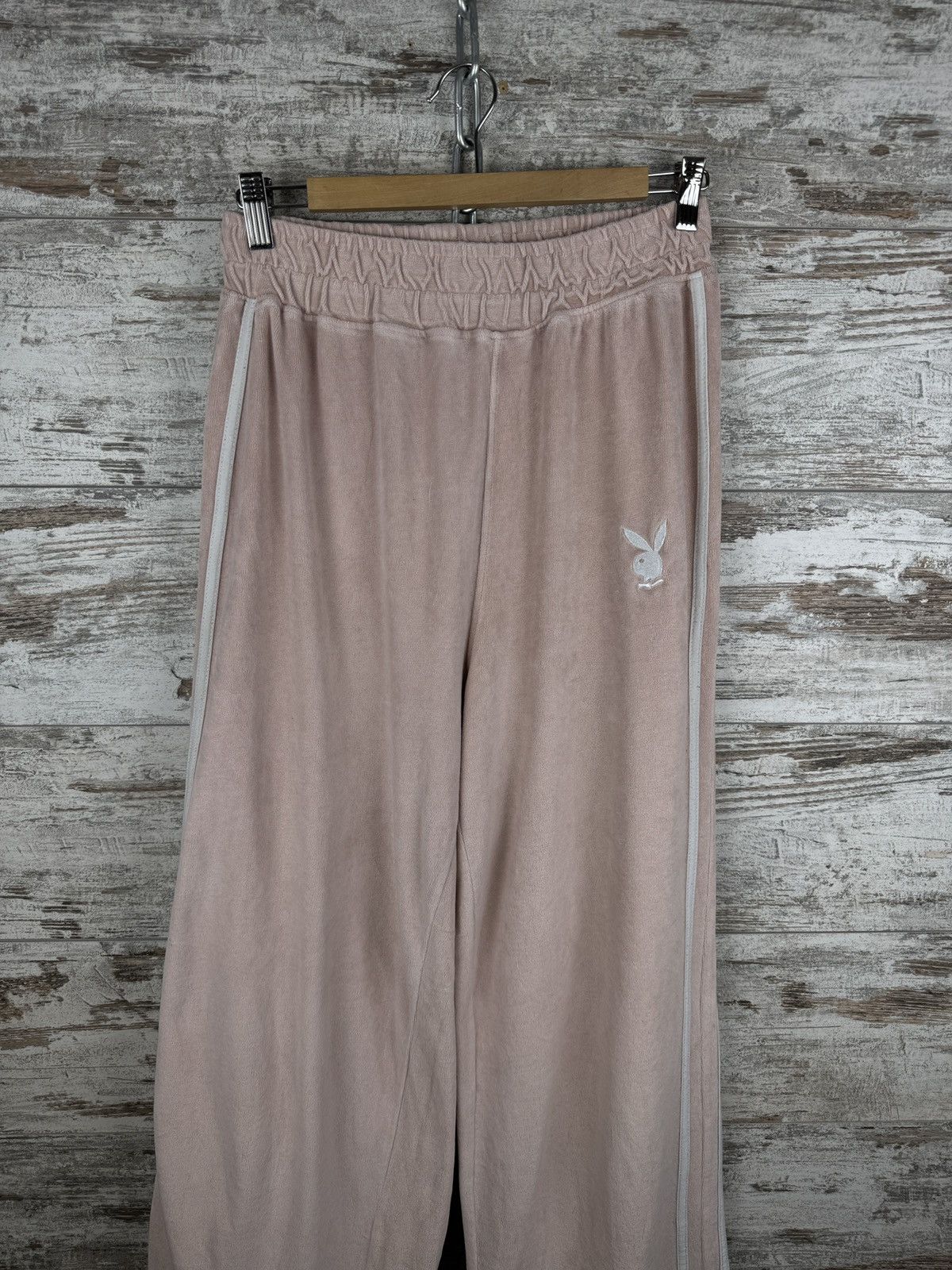 Playboy Women’s Playboy Pink pants velvet corduroy y2k big logo Size 34" / US 12 / IT 48 - 3 Thumbnail