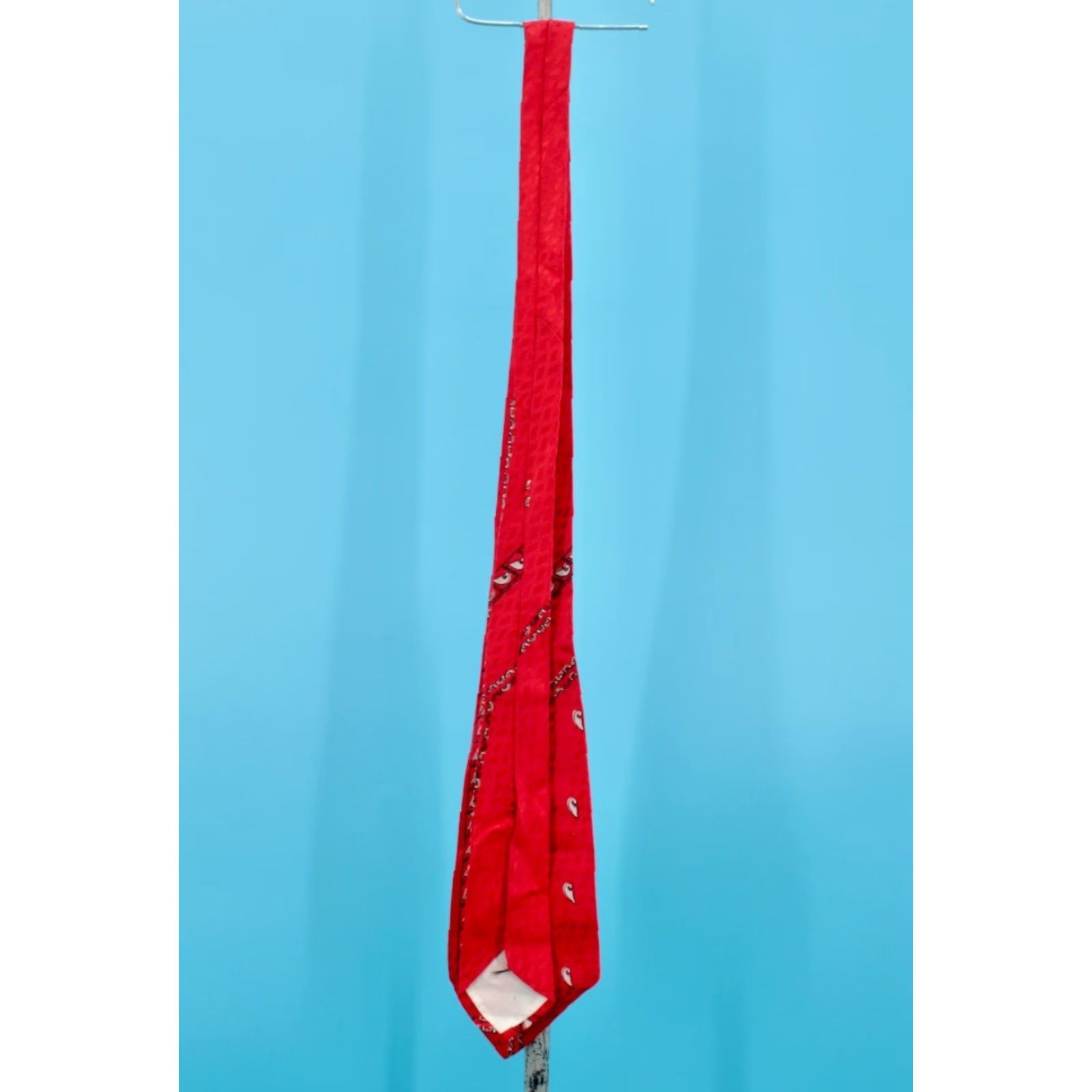Vintage VTG Men’s 1940s Red Necktie 40s Tie Shirt Adult Mens Red 1940s VTG Neck Tie 1940s Red Tie Size ONE SIZE - 5 Thumbnail