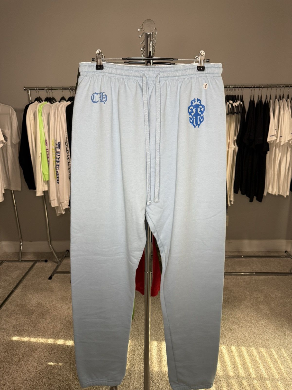 Chrome Hearts Chrome Hearts Miami Art Basel Exclusive Blue Sweatpants Size US 38 / EU 54 - 1 Thumbnail