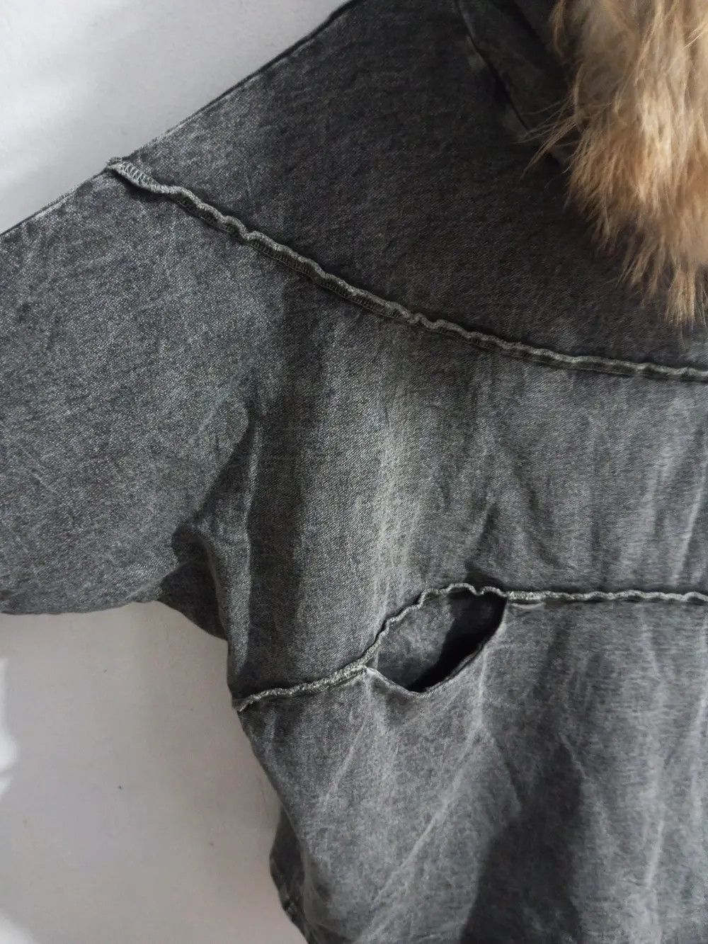 If Six Was Nine × Japanese Brand × Le Grande Bleu (L.G.B.) Vintage pattern Torso denim stretch fur hoodies Size US L / EU 52-54 / 3 - 4 Thumbnail