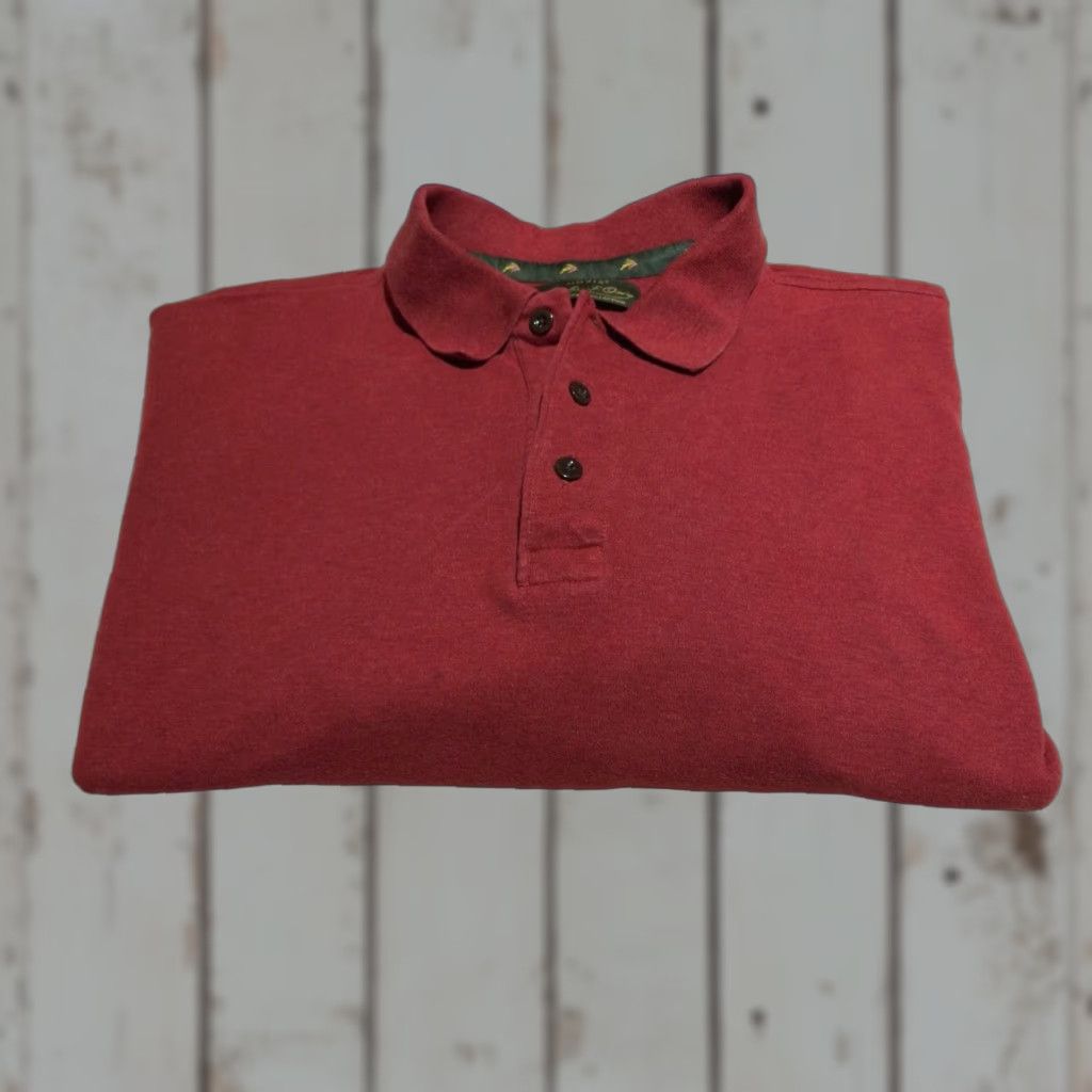 Orvis VINTAGE Orvis Polo Shirt Long Sleeve Adult Large Brick Red Cotton Outdoor Wear Size US L / EU 52-54 / 3 - 1 Thumbnail