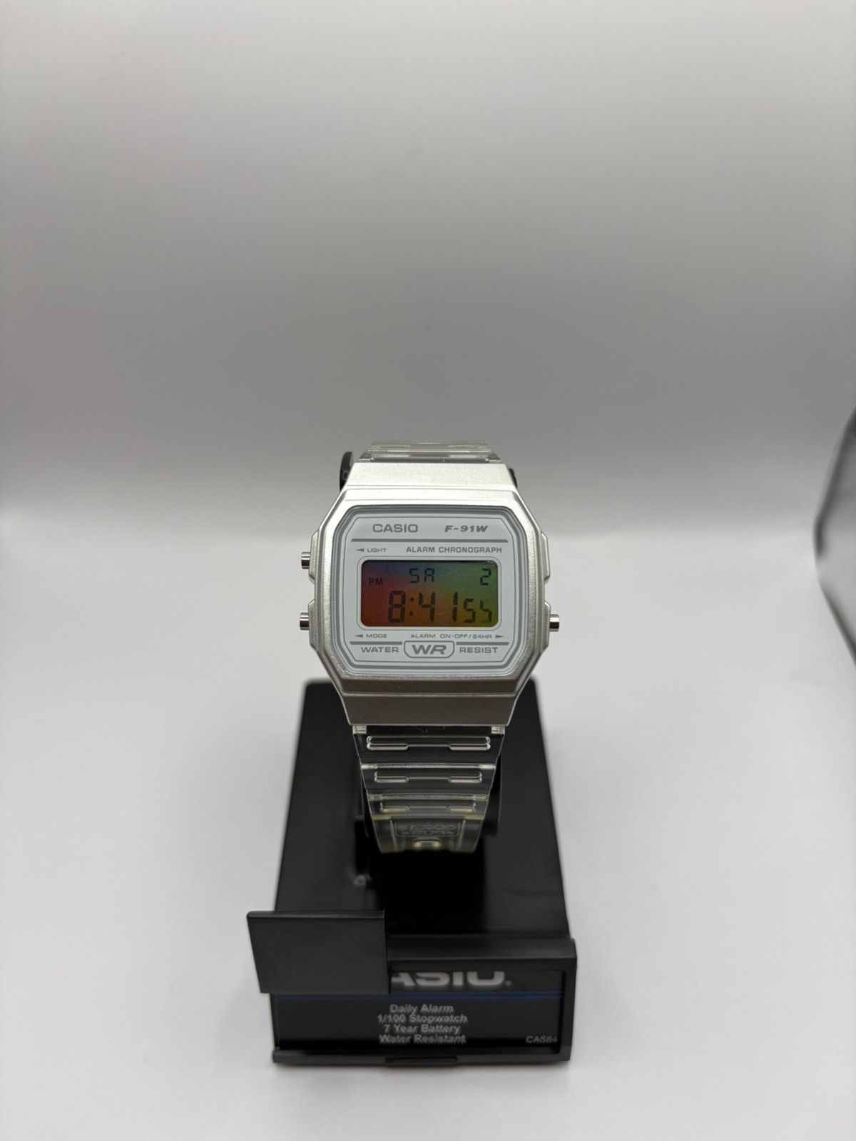 Casio Custom Clear Casio F91w Rainbow Face Size ONE SIZE - 3 Thumbnail