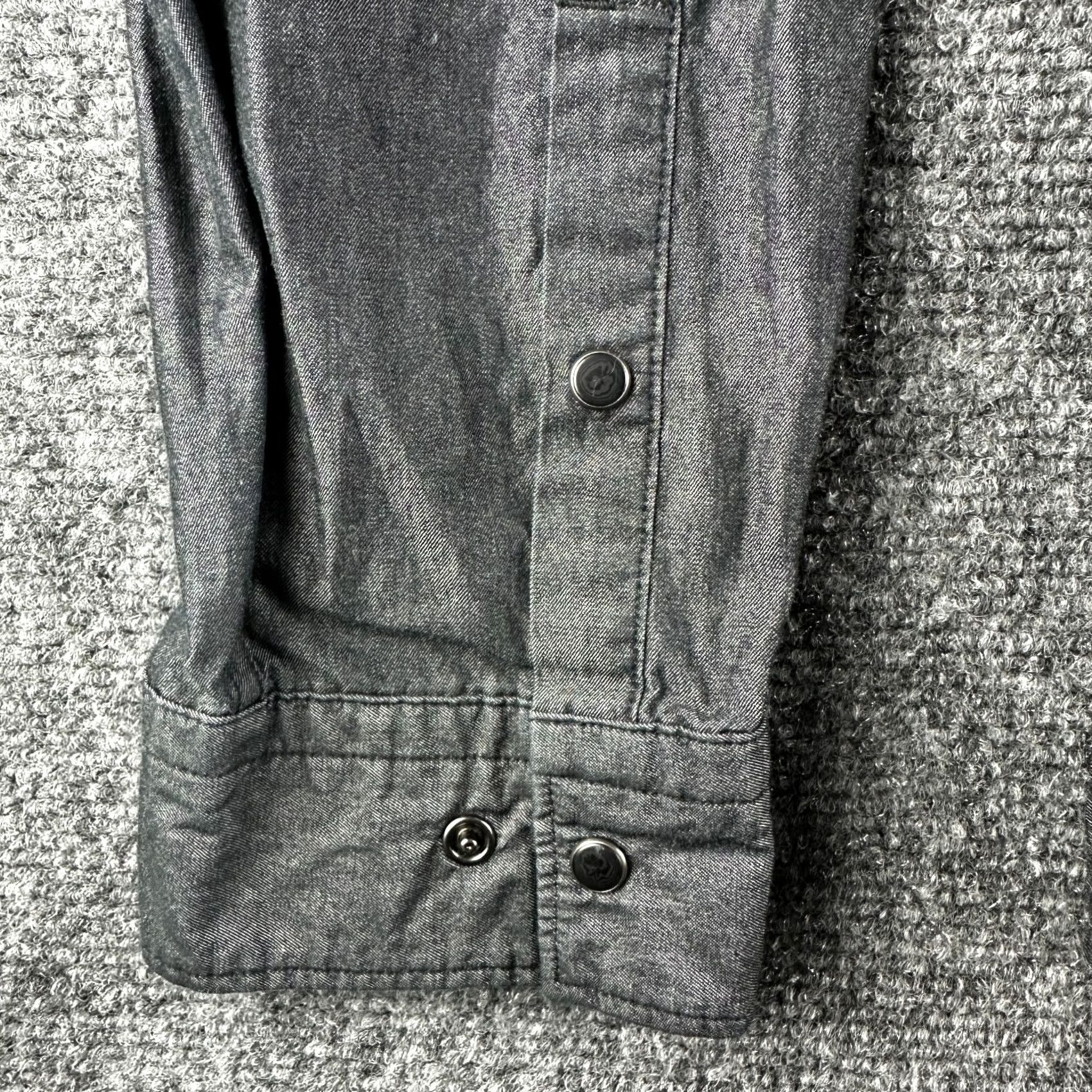 Express Express Shirt Mens Large Fitted Snap Up Western Style Gray Cotton Pockets Size US L / EU 52-54 / 3 - 5 Thumbnail