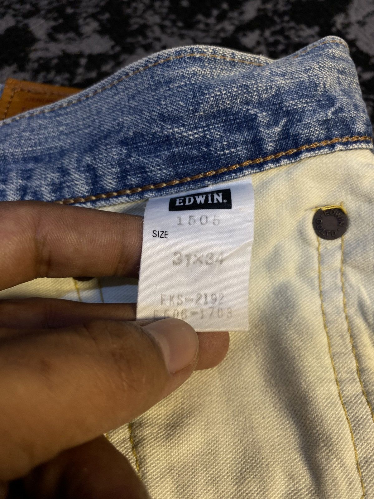 Edwin Vtg Edwin 505z Selvedge Sky Blue Faded Jeans 🔥 Size US 31 - 4 Thumbnail
