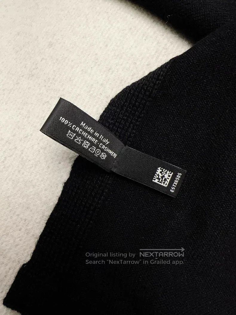 Chanel Chanel 25c new black cashmere scarf Size ONE SIZE - 7 Thumbnail