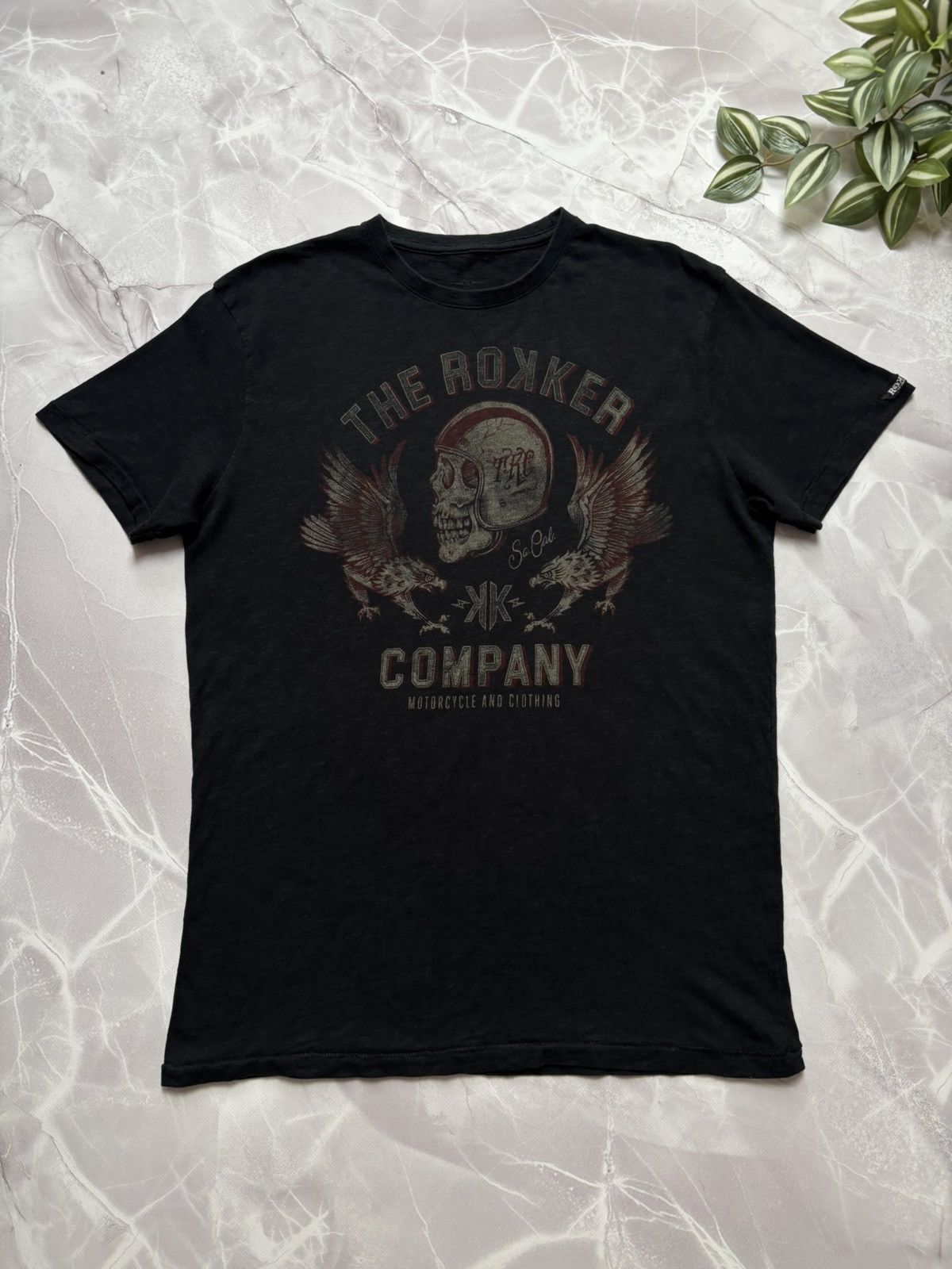 THE ROKKER COMPANY The Rokker Company T-Shirt Black Biker Graphic Print Mens S Size US S / EU 44-46 / 1 - 1 Thumbnail