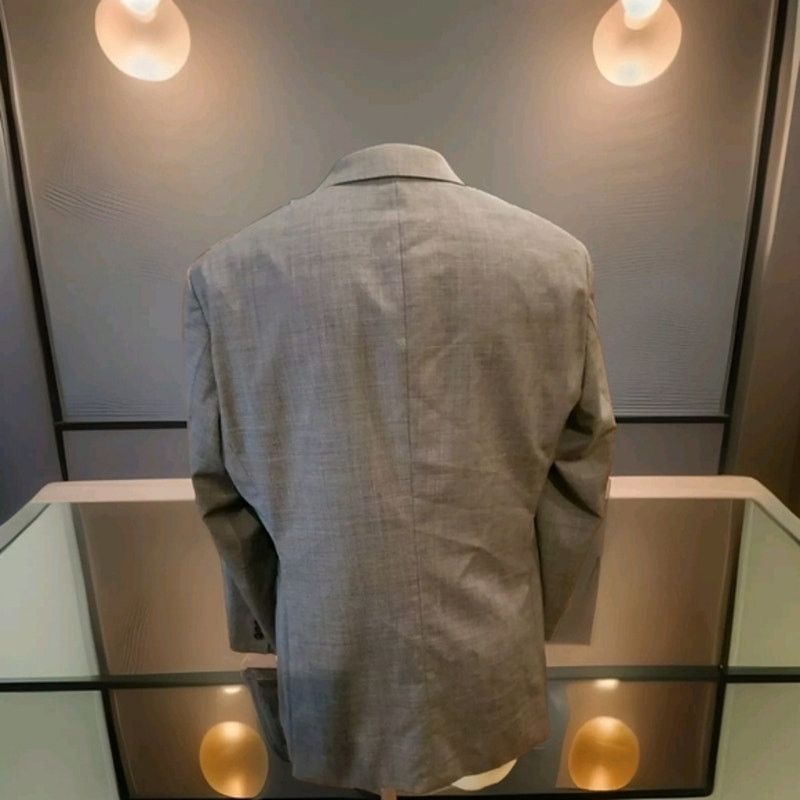 Hugo Boss Hugo Boss Mens Wool Two Button Blazer Jacket Gray Size 44 R Size 44R - 3 Thumbnail