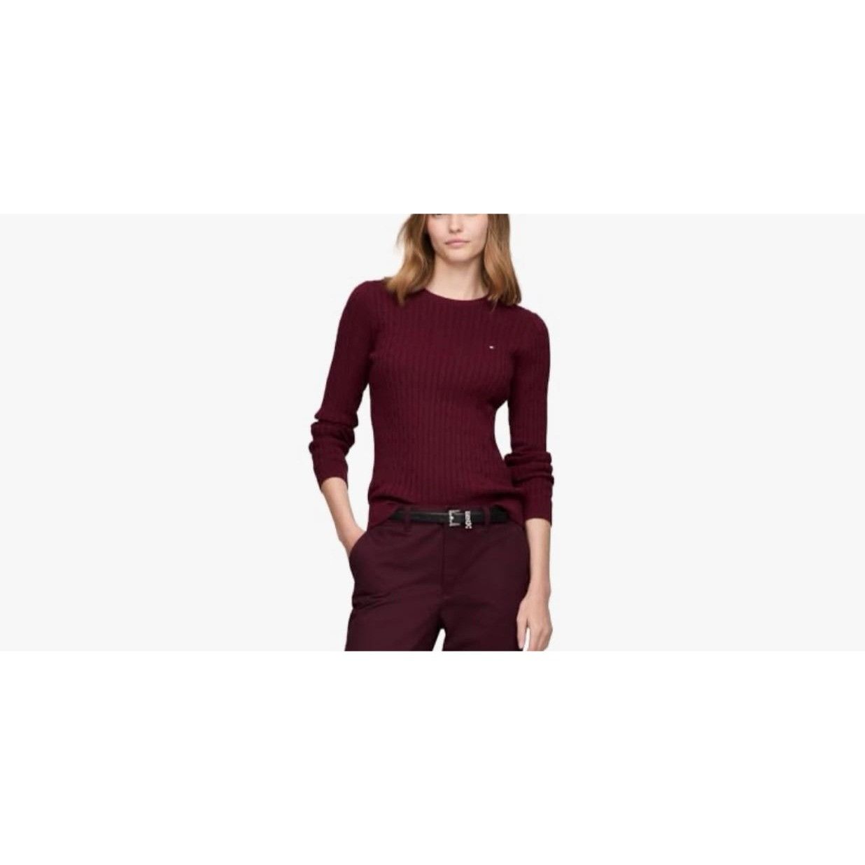 Tommy Hilfiger Tommy HilfigerLong-Sleeve Cable Knit Sweater size XS new Size XS / US 0-2 / IT 36-38 - 3 Thumbnail