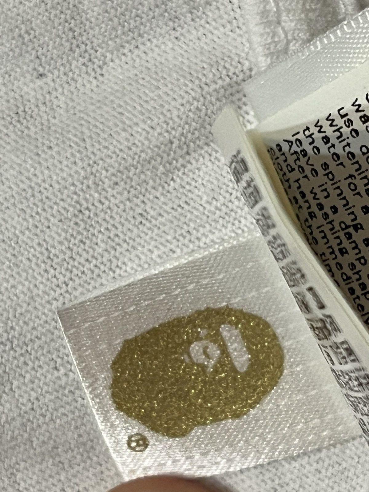 Bape Bape Logo Embroidered Tee With Black Ape Head Size US XL / EU 56 / 4 - 5 Thumbnail