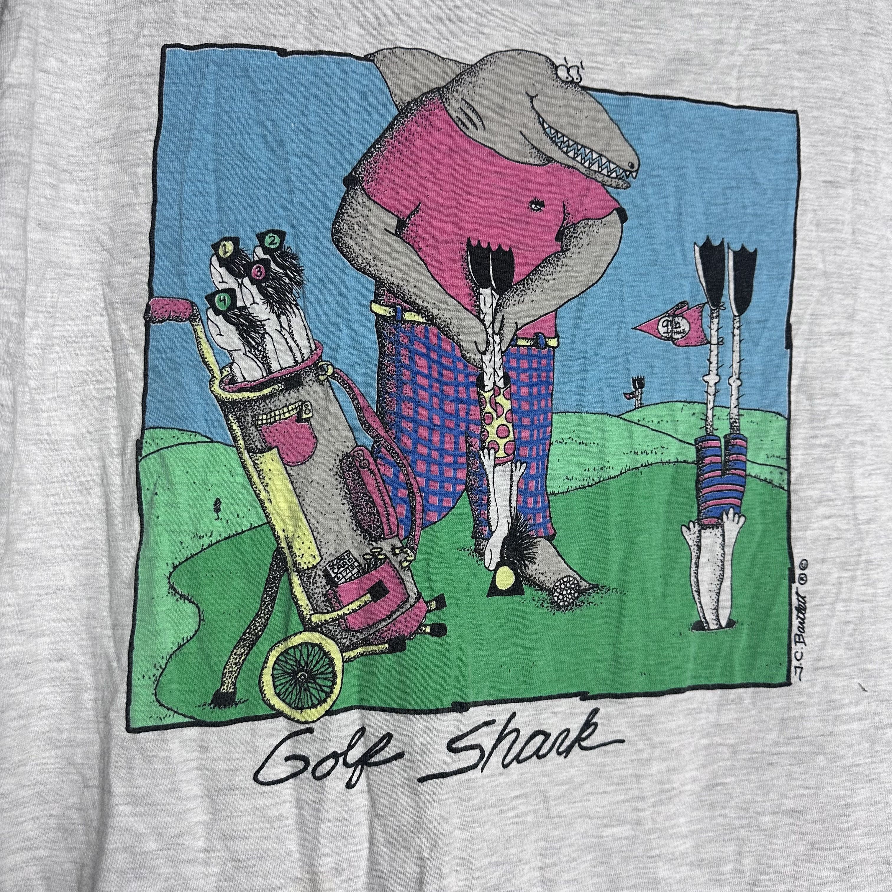 Other 🔥RARE🔥Vintage Crazy Shirt Golf Shark T-shirt Single Stich Size US L / EU 52-54 / 3 - 2 Thumbnail