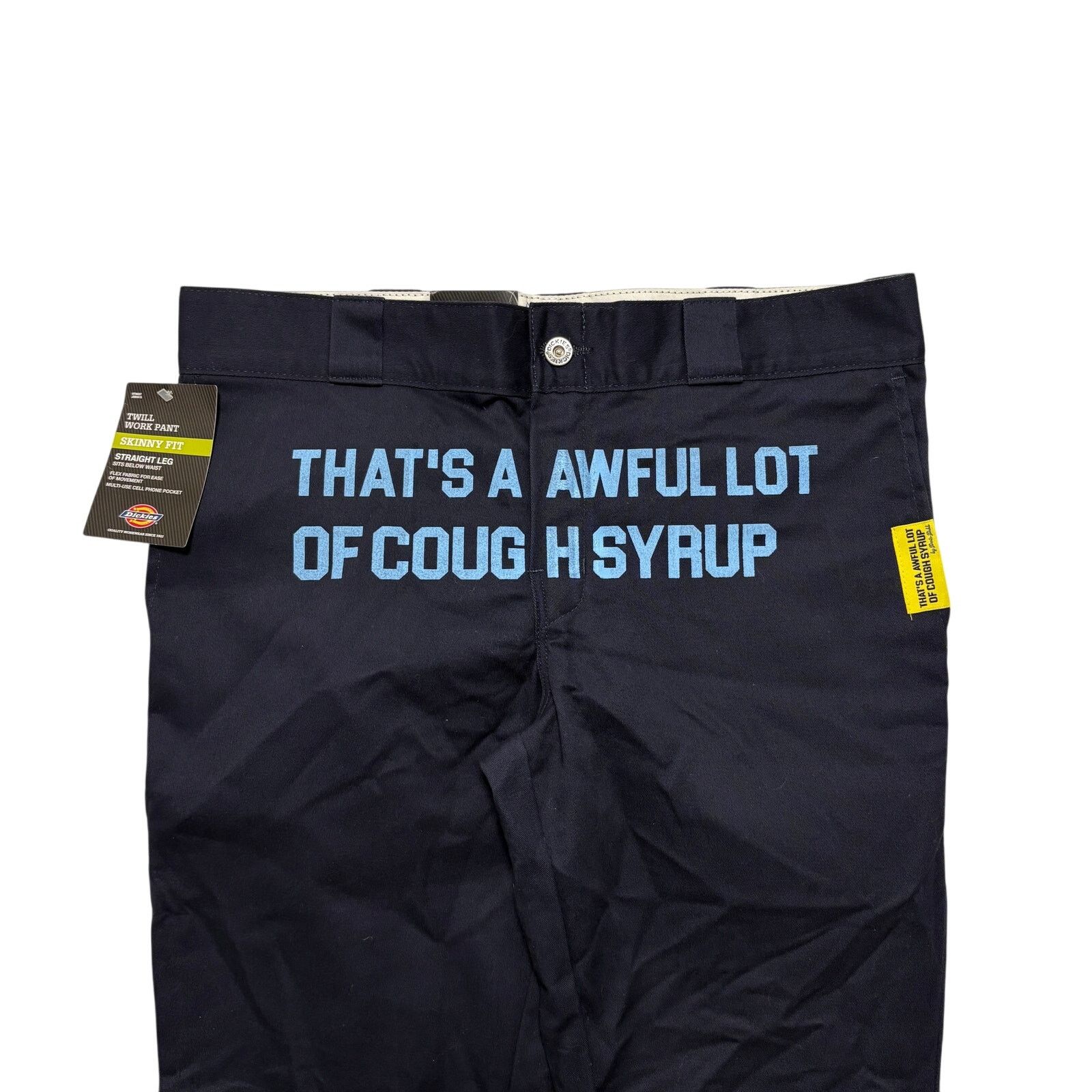 Awful Lot of Cough Syrup BNWT Awful Lot Of Cough Syrup Dickies Pants Navy Blue 32x30 Size US 32 / EU 48 - 2 Thumbnail