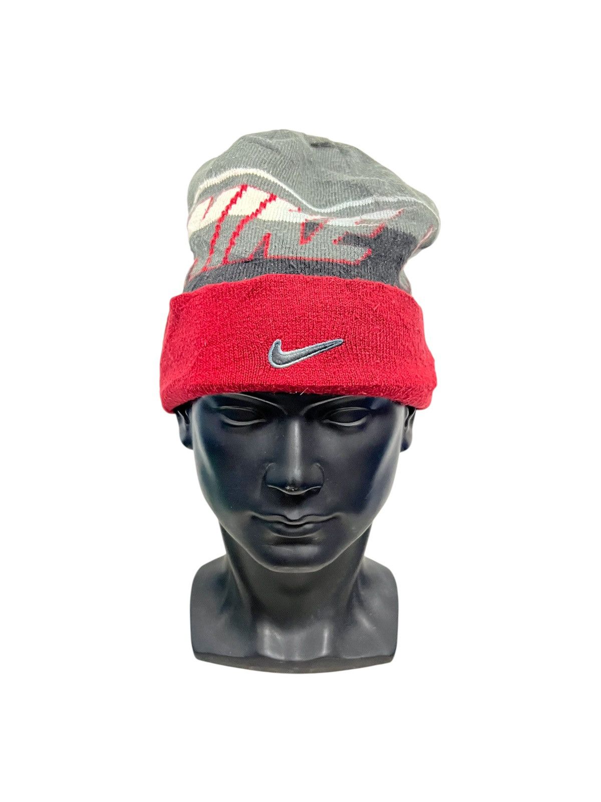 Nike Vintage Nike Swoosh Spell Out Beanie Hat Size ONE SIZE - 1 Thumbnail