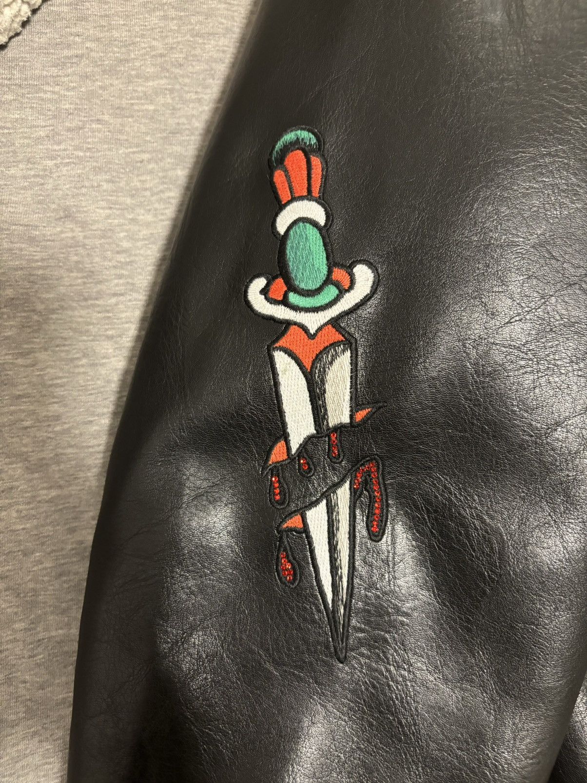 Ed Hardy × Unknown London Ed Hardy x Unknown London leather jacket Size US XS / EU 42 / 0 - 6 Thumbnail