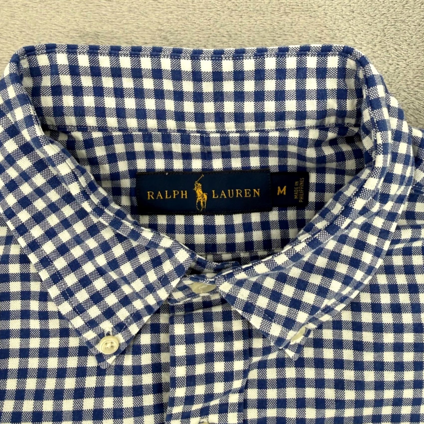 Ralph Lauren Ralph Lauren Mens Blue White Gingham Button-Down Shirt Size Medium Size US M / EU 48-50 / 2 - 4 Thumbnail
