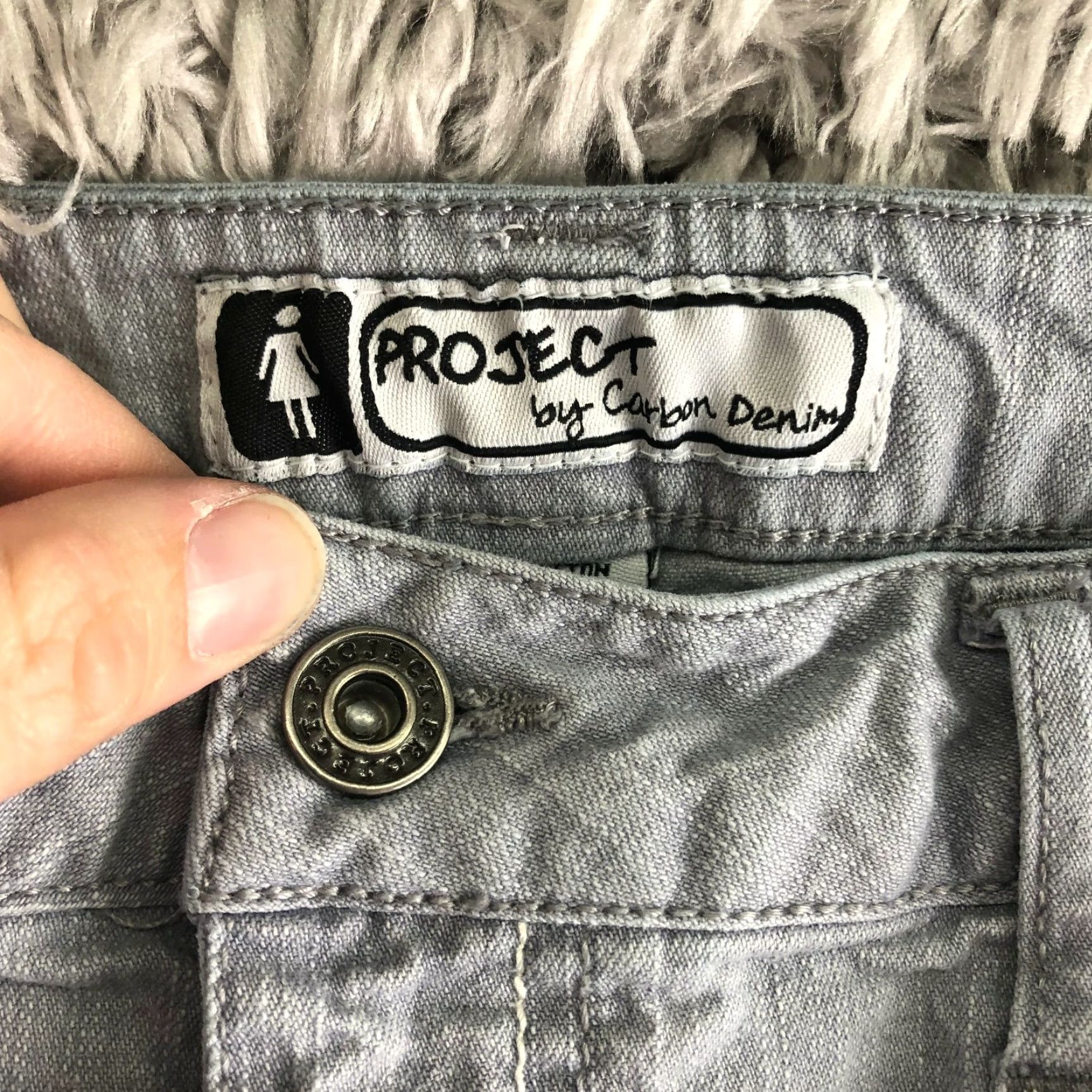 Carbon Project by Carbon Denim Womens Size 12 Mid Rise Skinny Gray Jeans Size 34" / US 12 / IT 48 - 7 Thumbnail