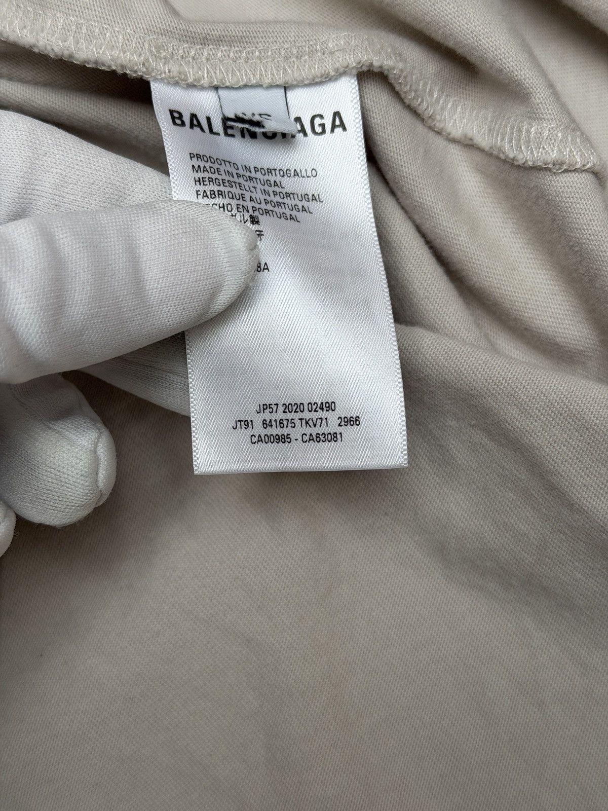 Balenciaga Balenciaga Lion Laurel Embroidery Logo Tee Shirt Beige Size US XS / EU 42 / 0 - 8 Thumbnail