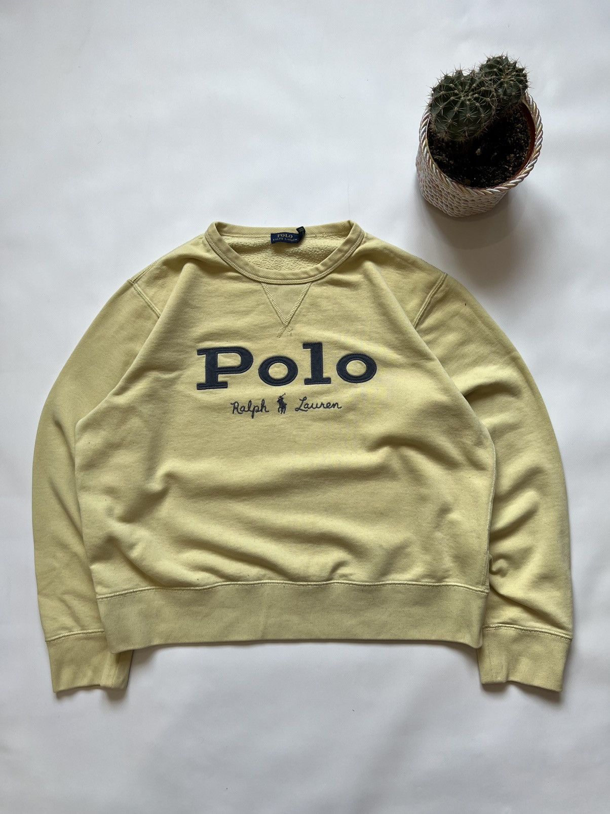 Polo Ralph Lauren Polo Ralph Lauren Yellow Sweatshirt Size XL / US 12-14 / IT 48-50 - 1 Thumbnail