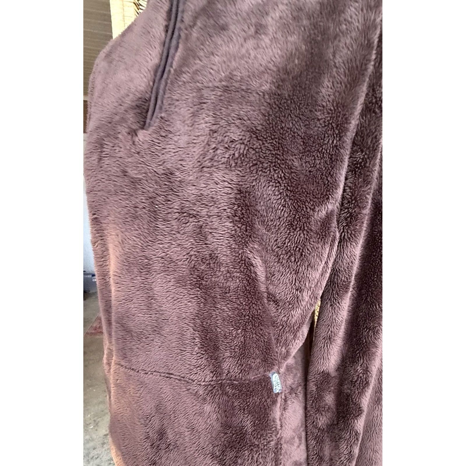 The North Face The North Face Womens Large Brown Fleece Pullover 1/4 Zip Jacket Size L / US 10 / IT 46 - 3 Thumbnail