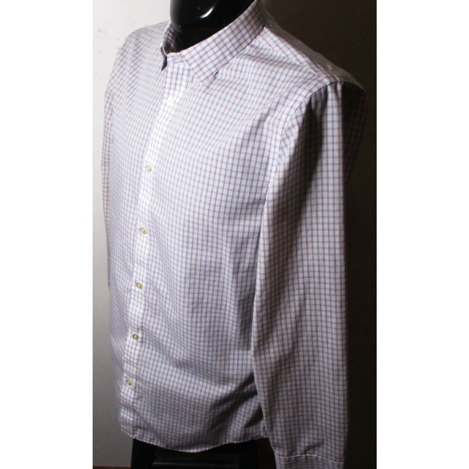 Banana Republic BANANA REPUBLIC White Blue/Pink "Slim Fit" Shirt Men's L Casual Button-Up Long Sleeve - Banana Republic Men Shirt Slim Fit L White Blue/Pink Size US L / EU 52-54 / 3 - 4 Thumbnail