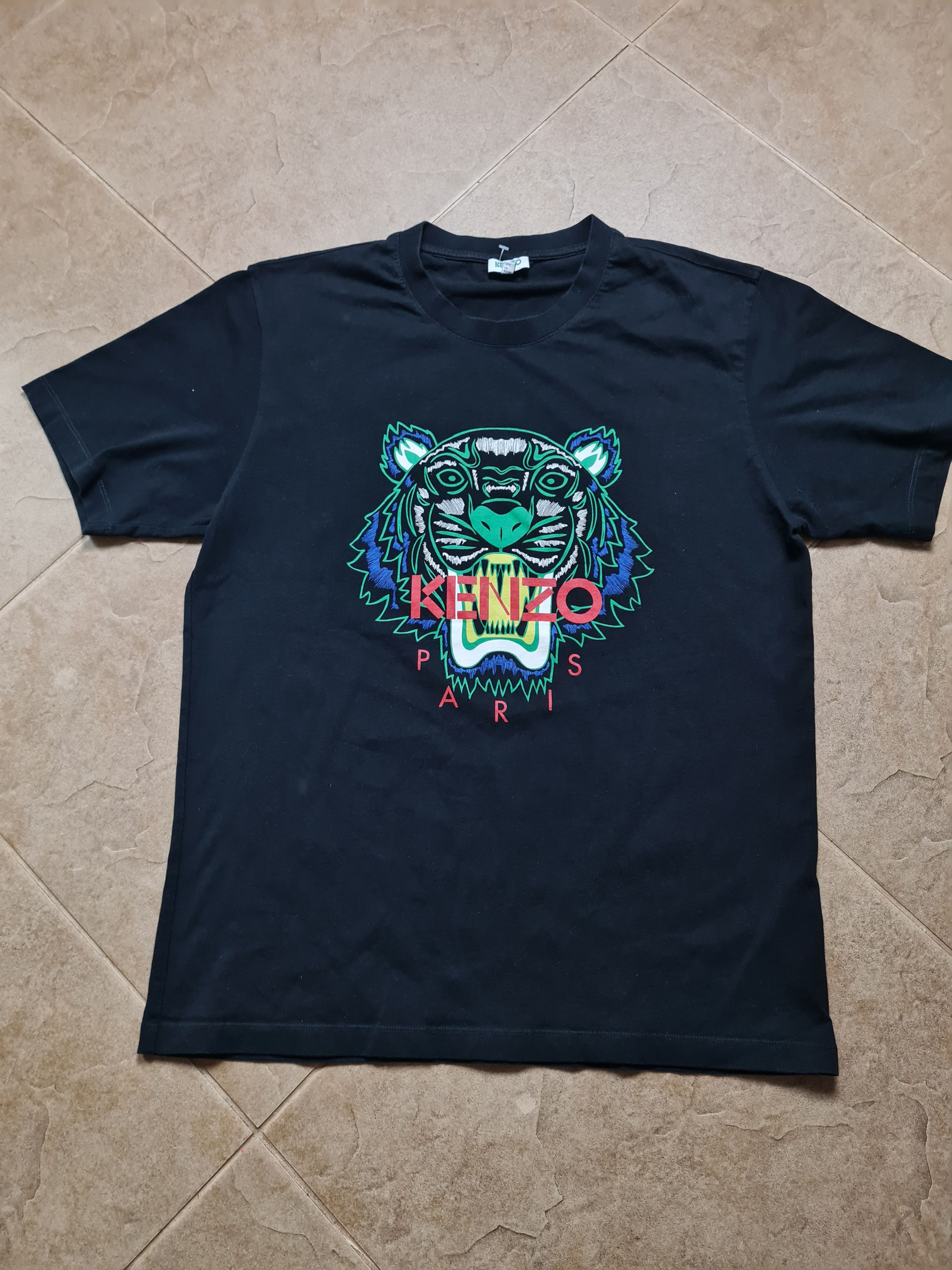 Kenzo T-Shrts Kenzo Shirts Black Big Logo Lion Japan Size XL Size US XL / EU 56 / 4 - 6 Thumbnail