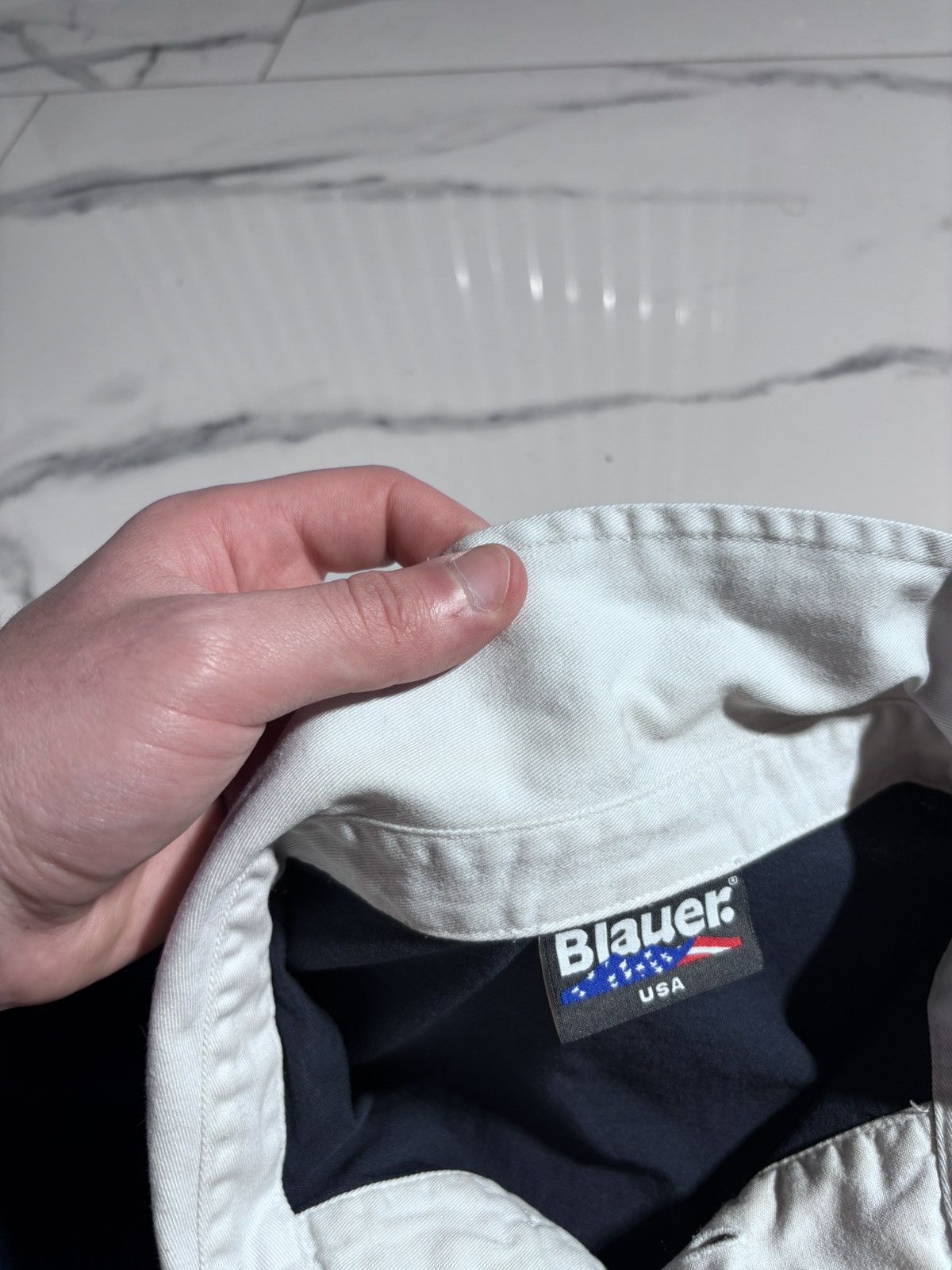 Rugby Ralph Lauren Blauer USA Boston Police Rugby Polo Long Sleeve Patch Work Size US L / EU 52-54 / 3 - 9 Thumbnail