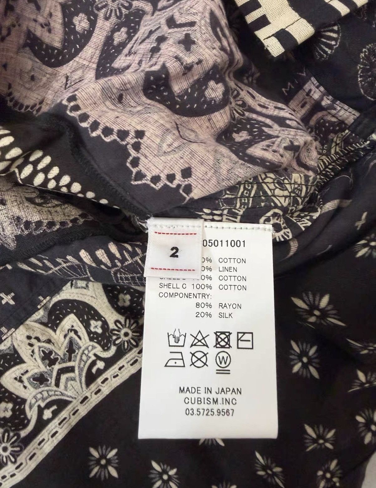 Visvim VISVIM 19SS ICT TUNIC P.O. Limited Black Paisley Shirt J34 Size US S / EU 44-46 / 1 - 6 Thumbnail