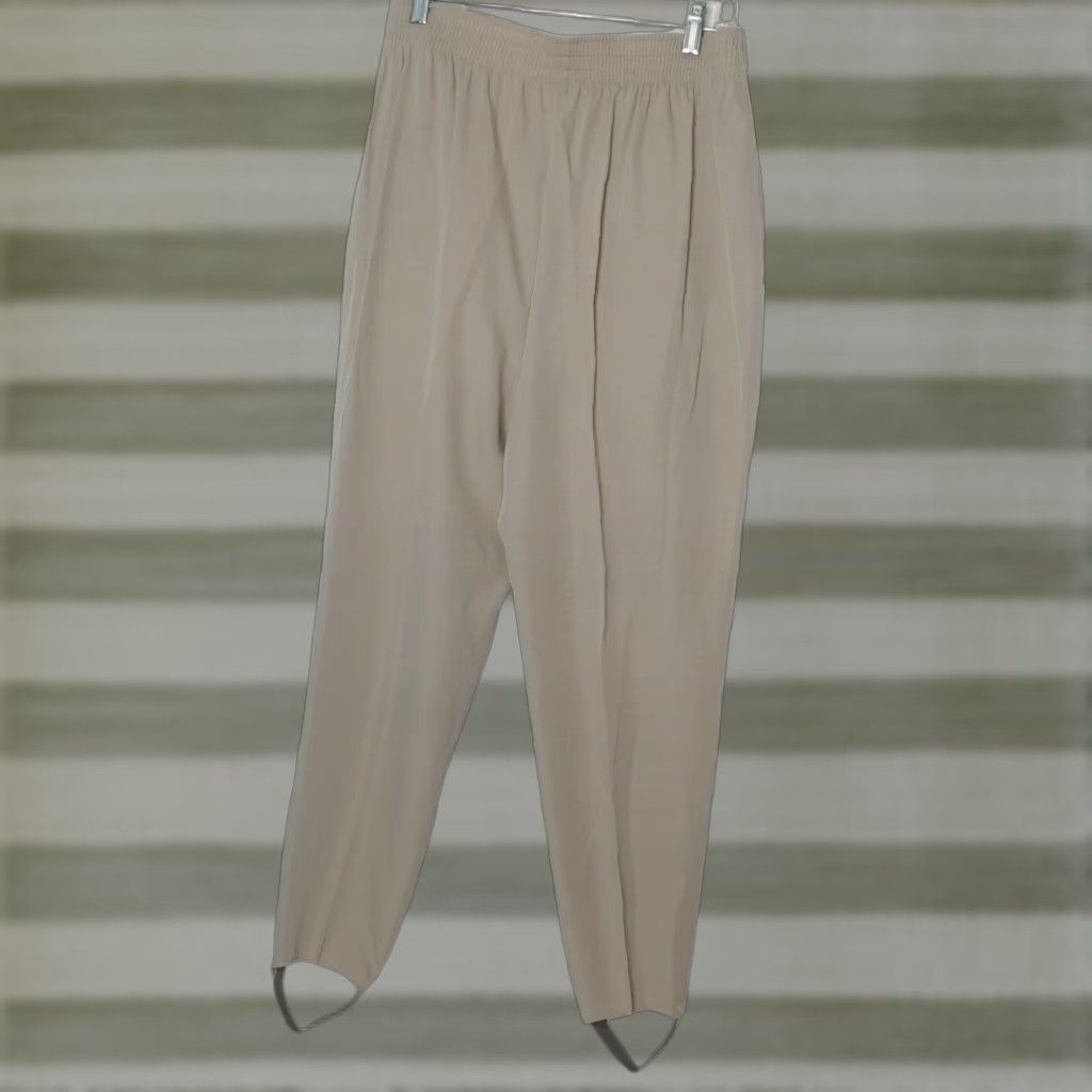 Vintage VINTAGE Counterparts Stirrup Pants Size 14 Short Beige Elastic Button NOS New Size 36" / US 14 / IT 50 - 1 Thumbnail