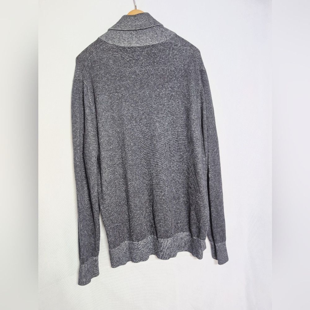 J Ferrar J.Ferrar Gray Shawl Collar Sweater Cotton Poly Viscose Wool Size XL / US 12-14 / IT 48-50 - 2 Thumbnail