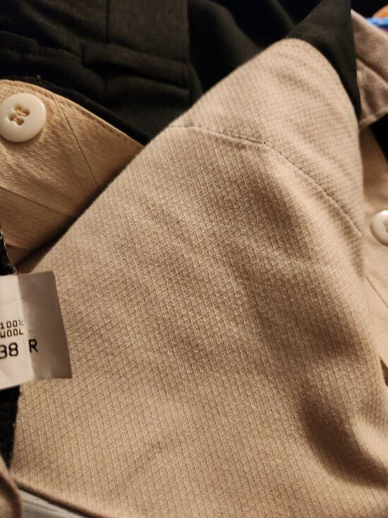 Jos. A. Bank Jos.a.bank men's charcoal 100%wool dress pants size: 38/31 Size 38R - 5 Thumbnail
