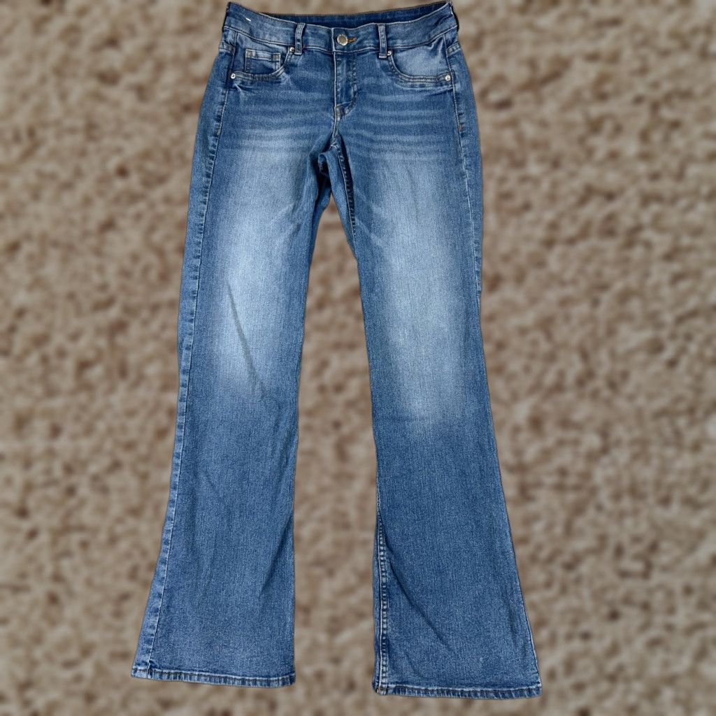 Denime &Denim Jeans Womens 4 Blue Bootcut Low Waist 26x31 Cotton Blend Stretch 5-Pocket Logo Embroidered Size 27" / US 4 / IT 40 - 1 Thumbnail