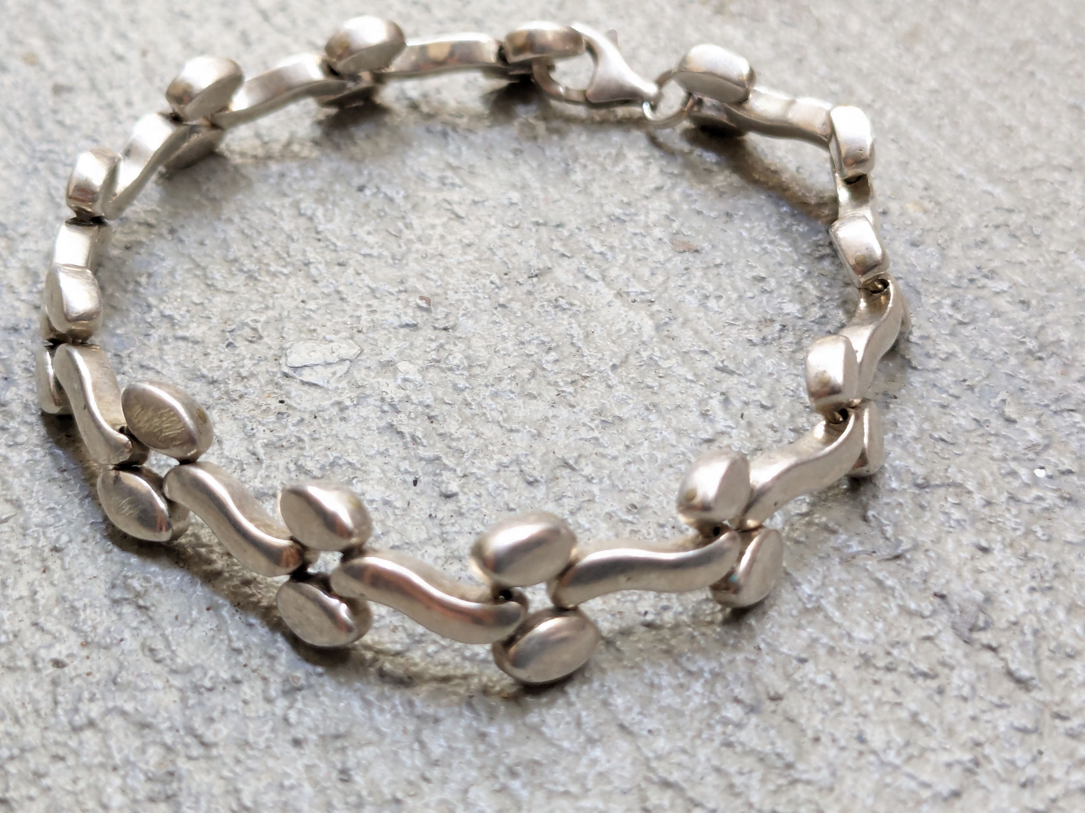Other Vintage Sterling Silver Bracelet Link Chain 8" Biker Punk Size ONE SIZE - 8 Thumbnail
