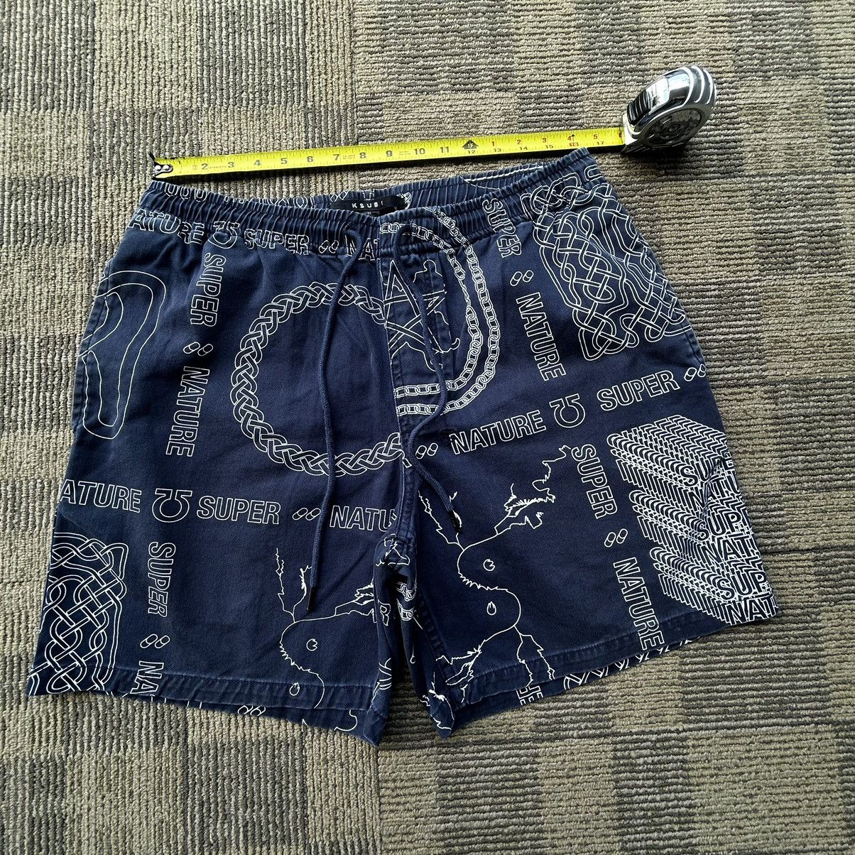 Ksubi KSUBI Navy Blue All Over Print “Super Nature” Shorts Size US 38 / EU 54 - 5 Thumbnail