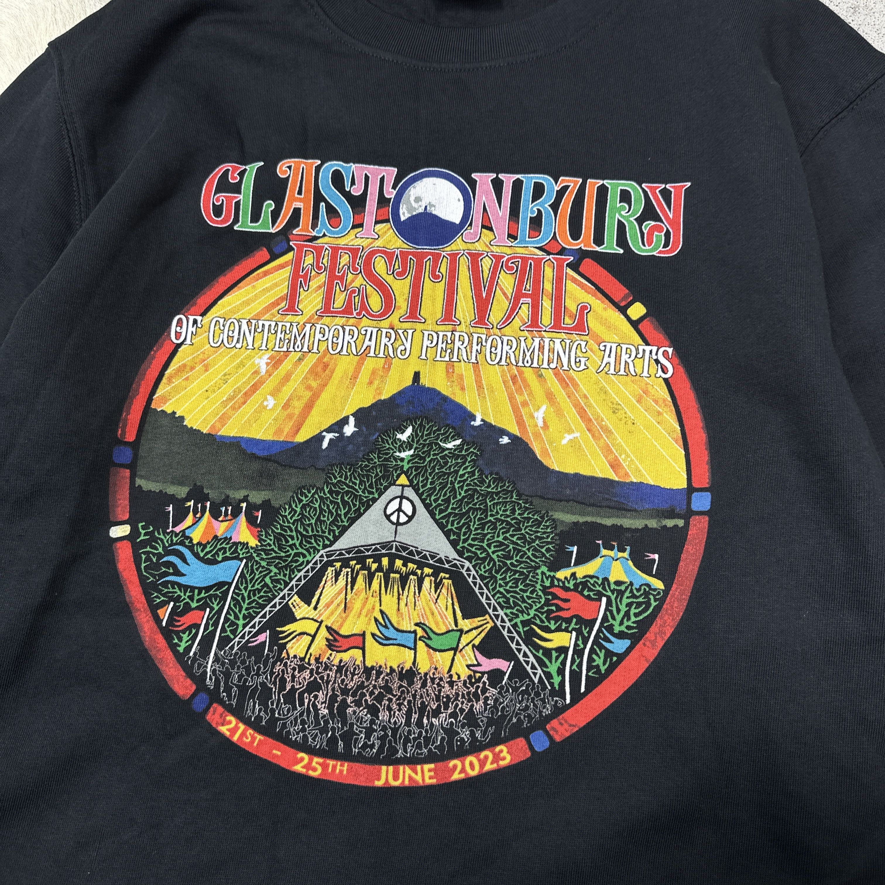 Vintage Vintage Streetwear Glastonbury Festival Sweatshirt 90s Size US M / EU 48-50 / 2 - 2 Thumbnail