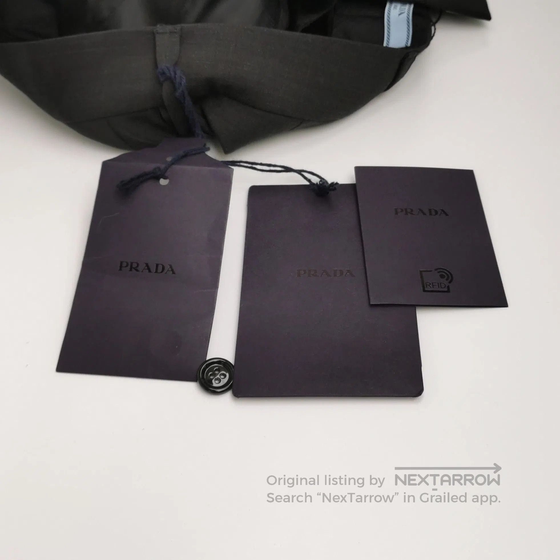 Prada Prada Black Wool Blend Wide. Size 39" - 3 Thumbnail
