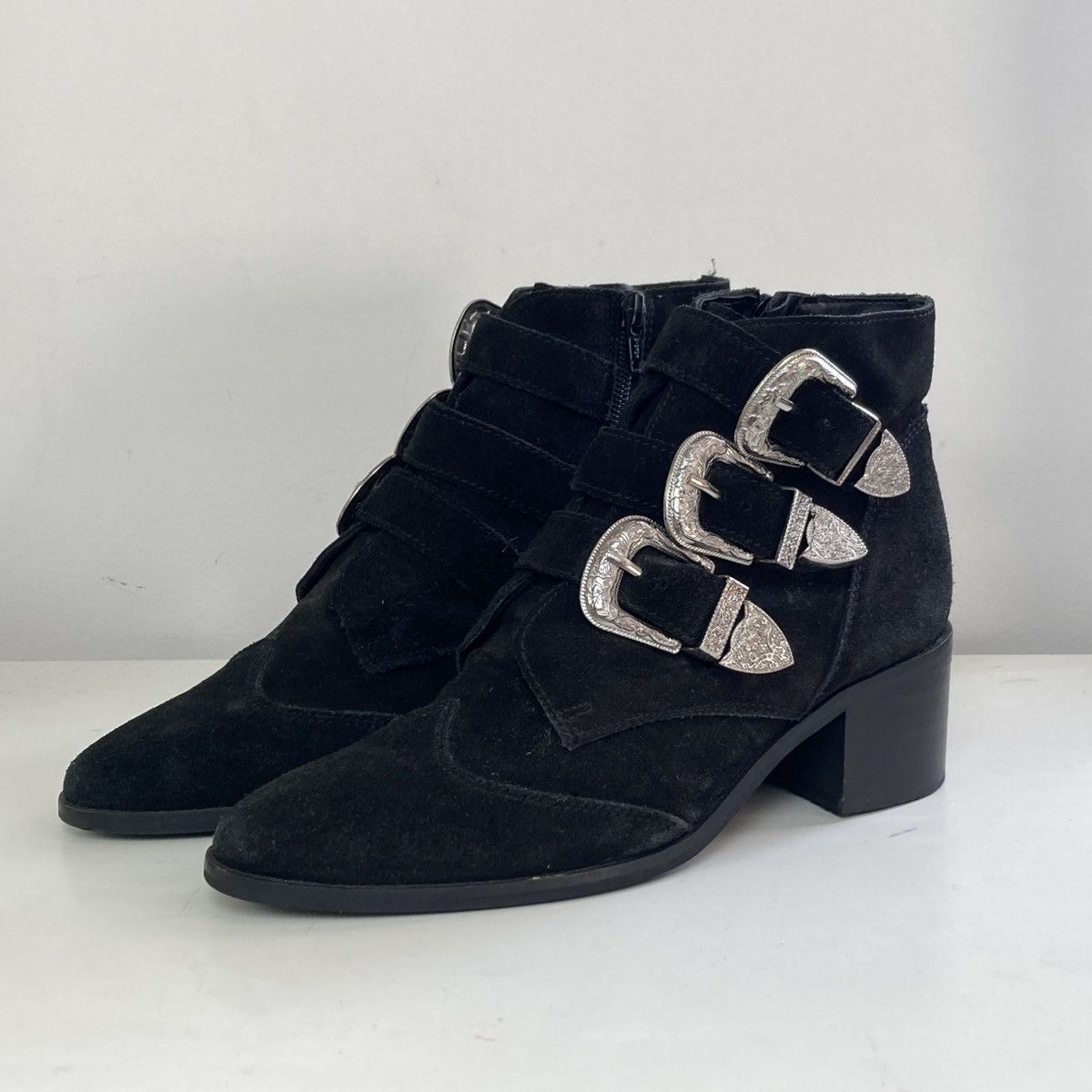 Vintage Avant garde suede leathers boots Size US 6.5 / IT 36.5 - 1 Thumbnail