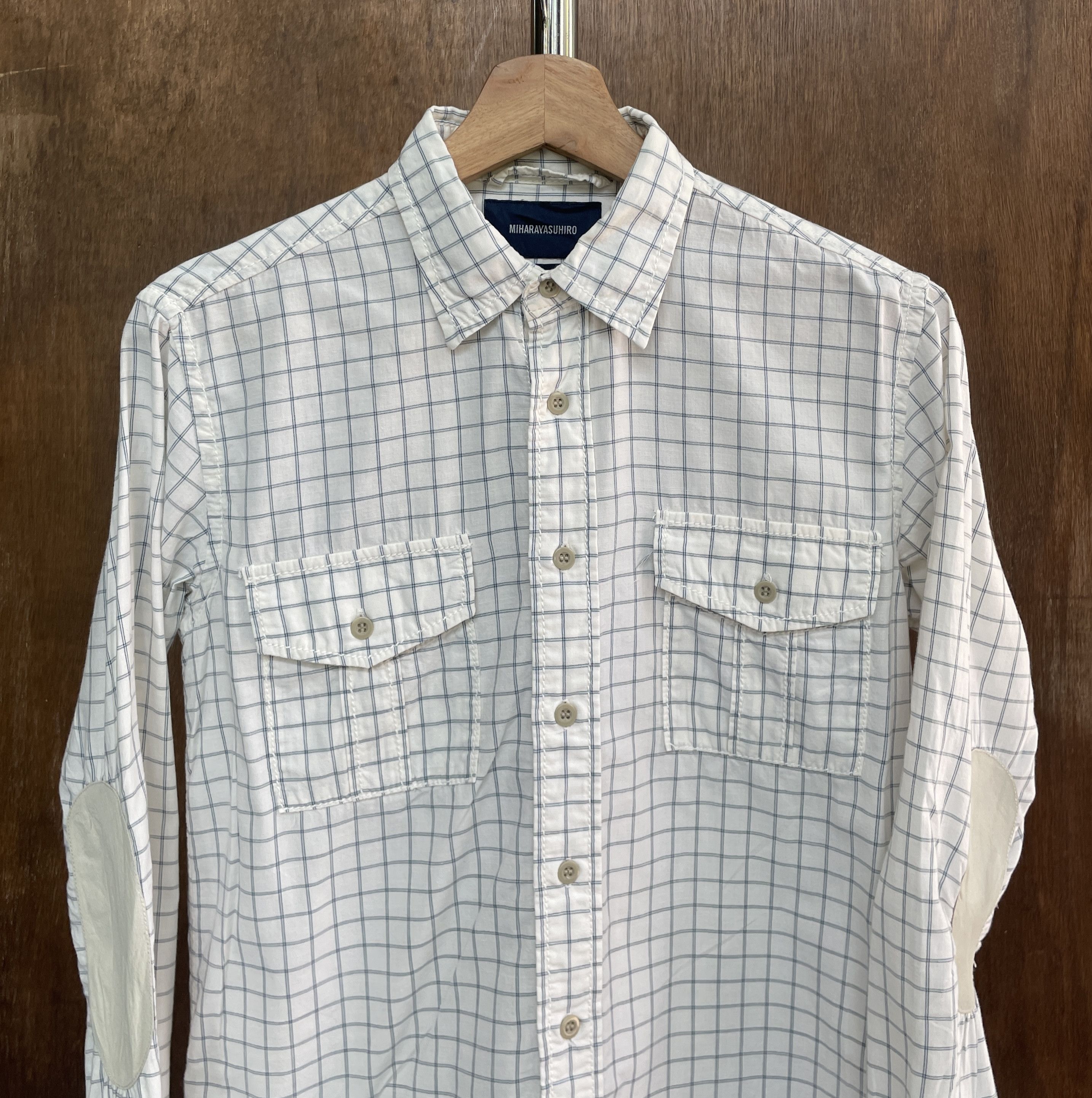 Maison MIHARA YASUHIRO MIHARAYASUHIRO Two Pocket Wool Elbow Patch Shirt Size US S / EU 44-46 / 1 - 2 Thumbnail