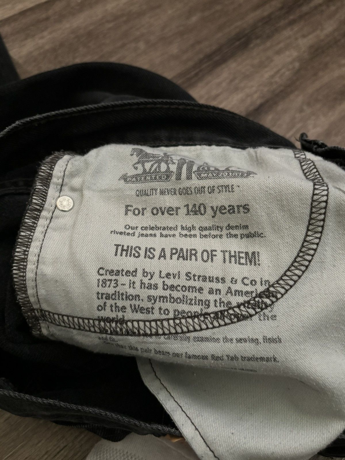 Levi's Vintage Clothing Black vintage Levi jeans Size US 32 / EU 48 - 3 Thumbnail