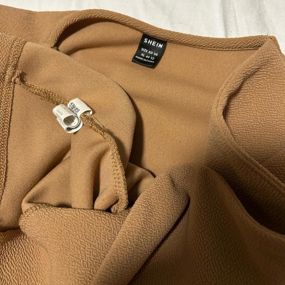 Shein SHEIN Brown Cropped Bolero Cardigan Size L Size L / US 10 / IT 46 - 4 Thumbnail