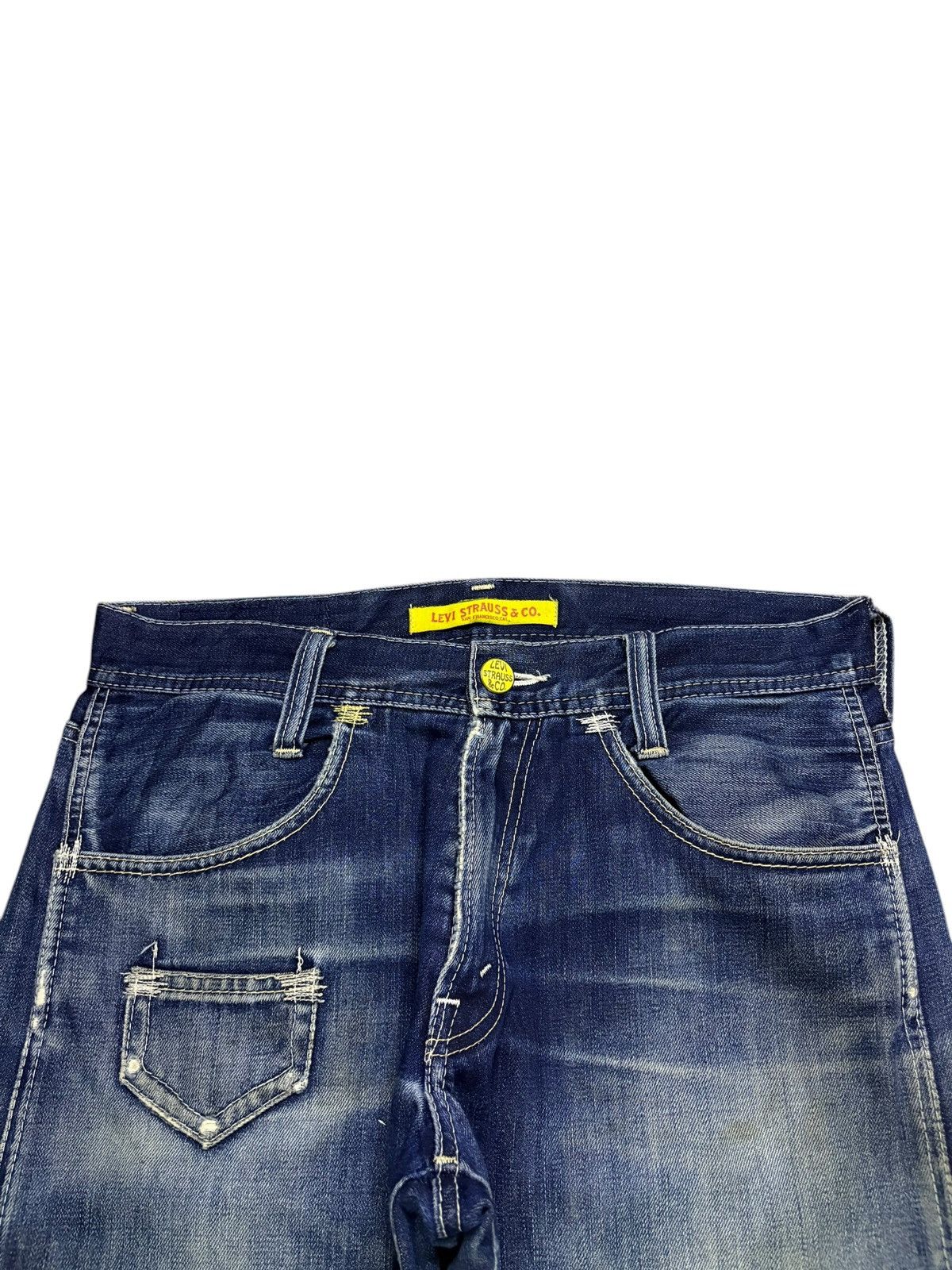 LVC × Levi's × Levi's Vintage Clothing Vintage 90s Levis 503 Mud Distressed Ripped Loose Baggy Jean Size US 33 - 4 Thumbnail