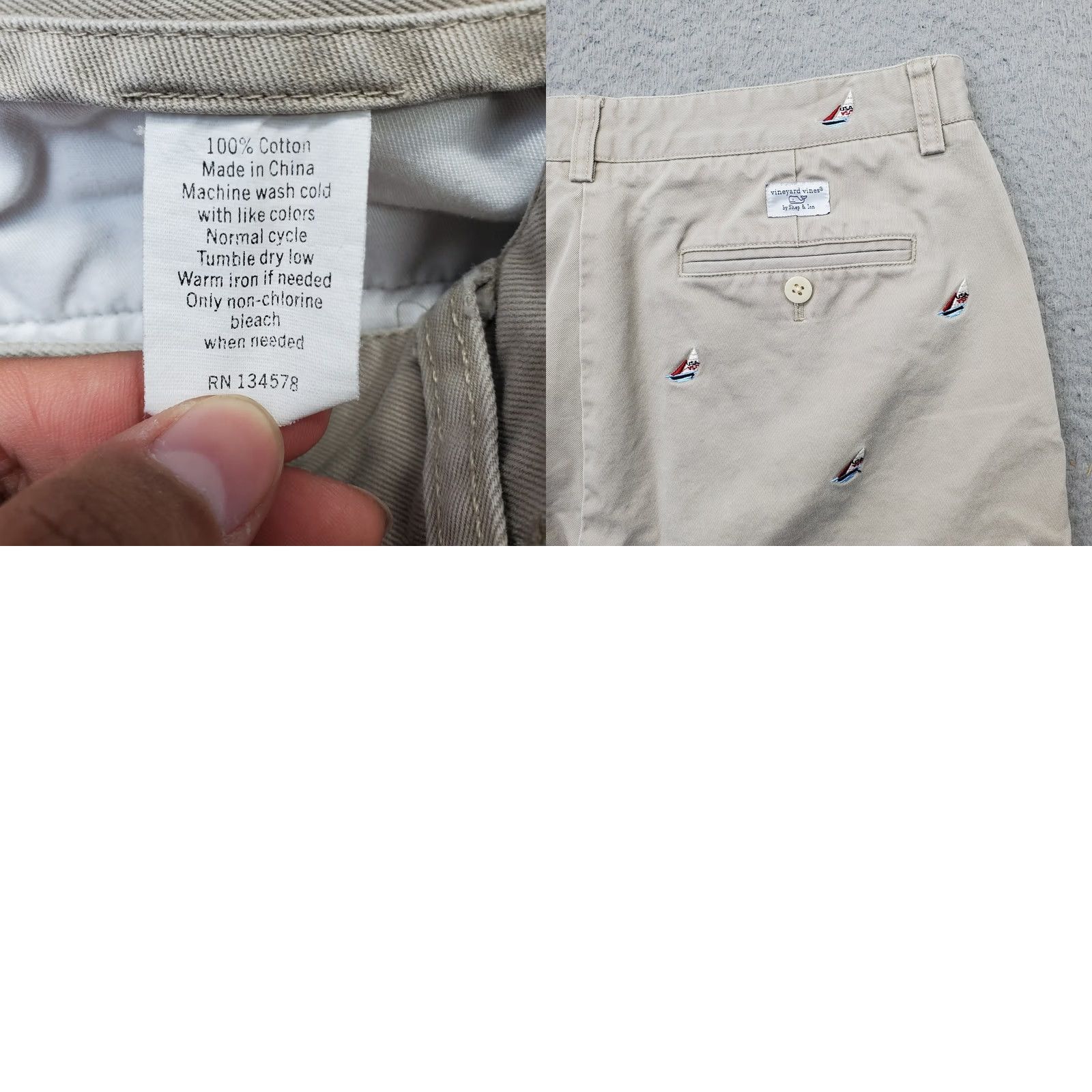 Vineyard Vines Vineyard Vines Chino Shorts Mens 33 Multicolor Sailing Cotton Slash Pocket Mens Size 33 Color Multicolor Size US 33 - 8 Thumbnail