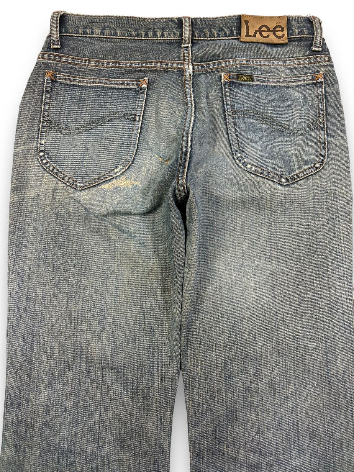 Lee Vintage 90s Lee Flare Bell Bottom Distressed Jeans Size US 30 / EU 46 - 12 Thumbnail
